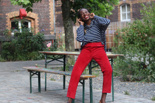 Vintage Suede Trousers - 90s Minimalist Red High Waist Straight Leg XS-S
