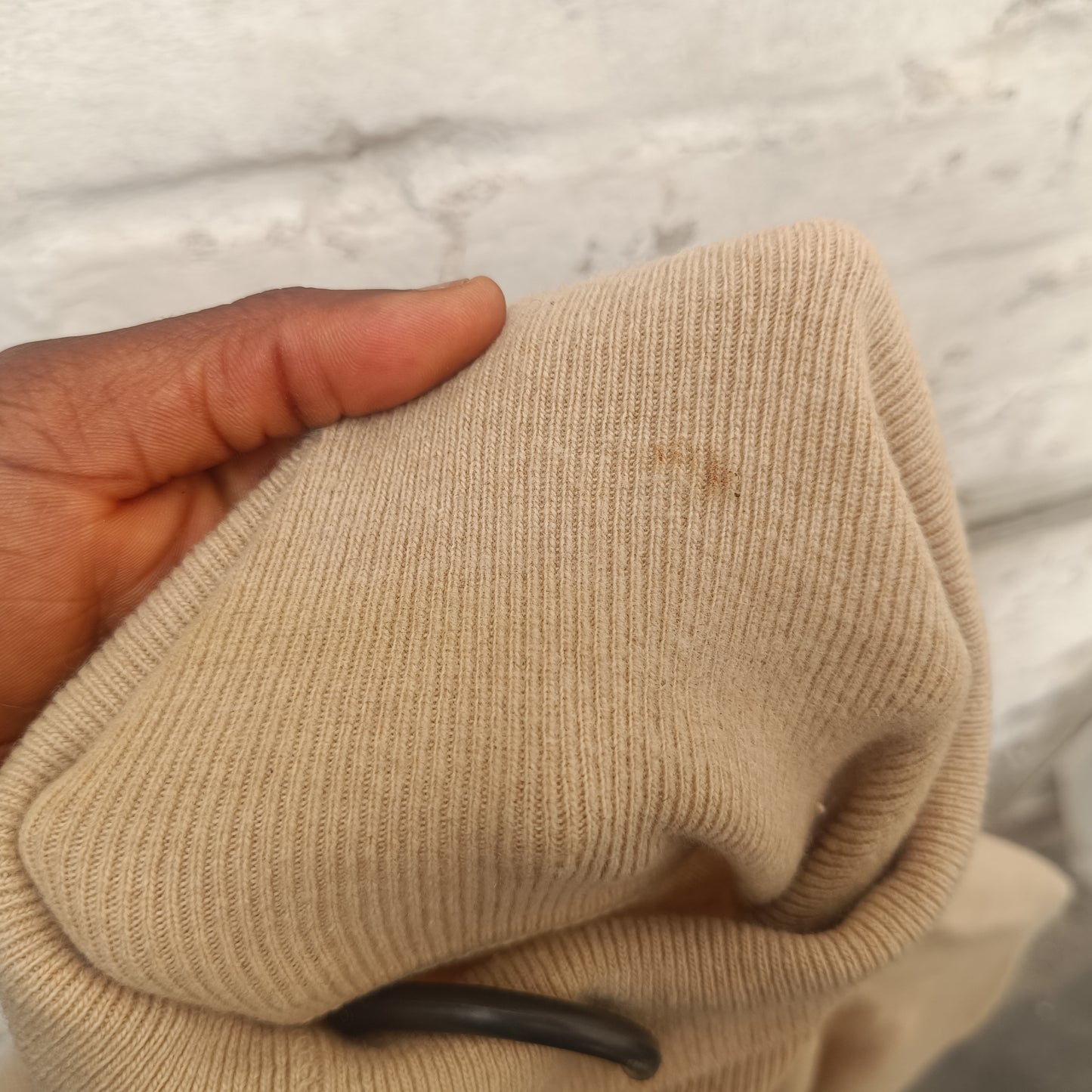 Cashmere Turtleneck Sweater | Vintage 90s Cream Roll Neck Jumper | Fits M/L