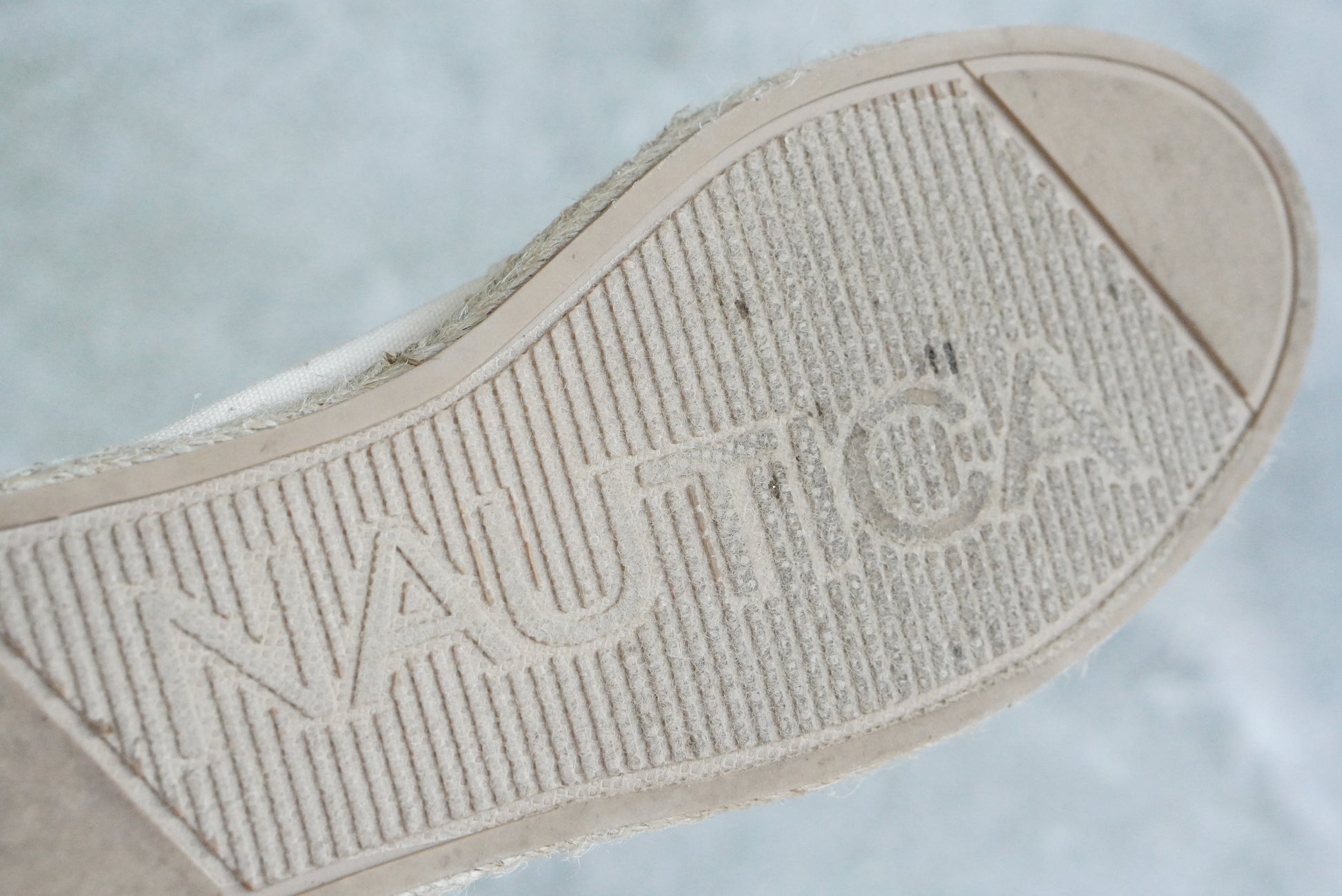 Nautica Retro Style Cream Canvas Espadrilles - Size US 7