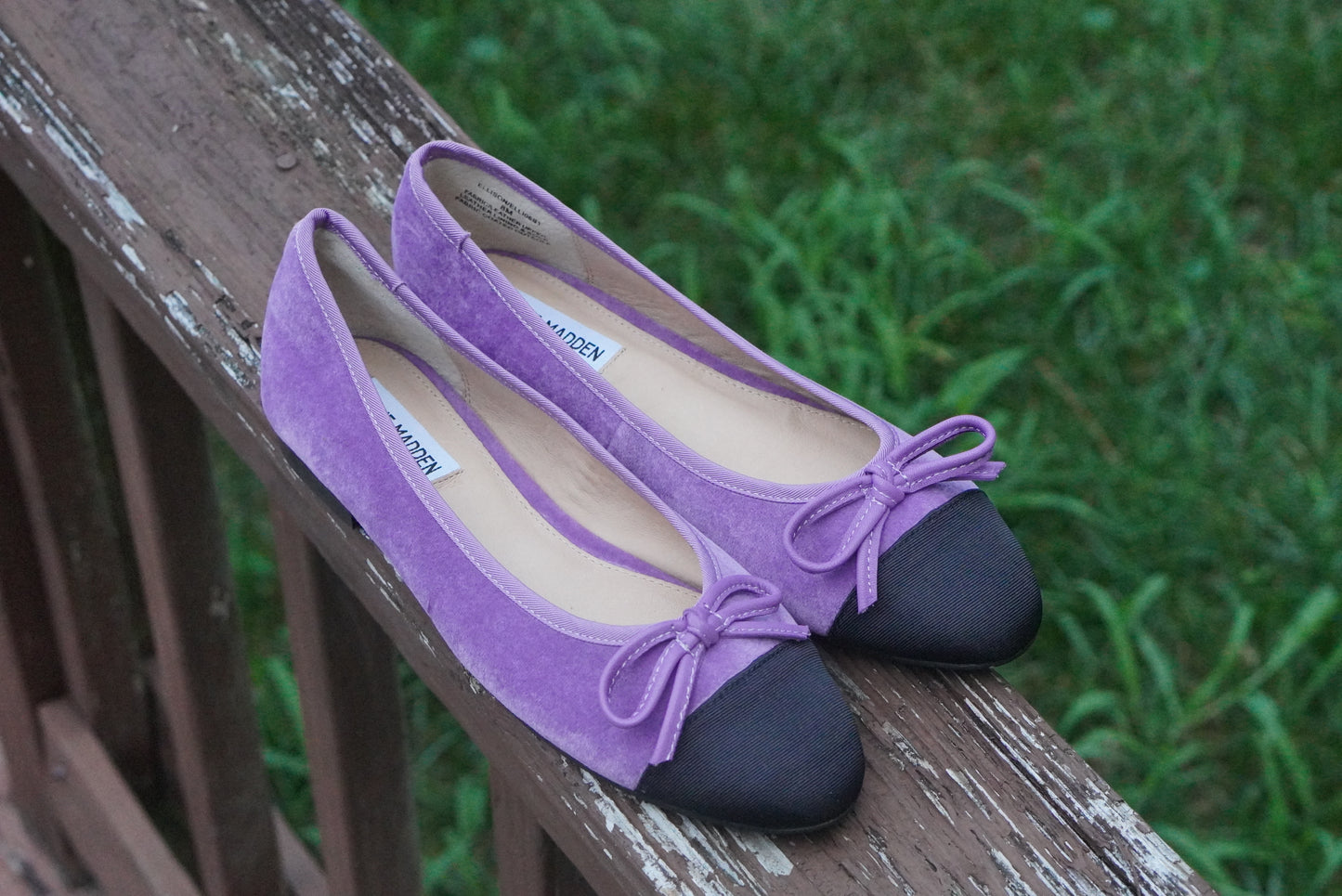 Steve Madden Vintage 90s Purple Suede Cap Toe Ballet Flats Size US8