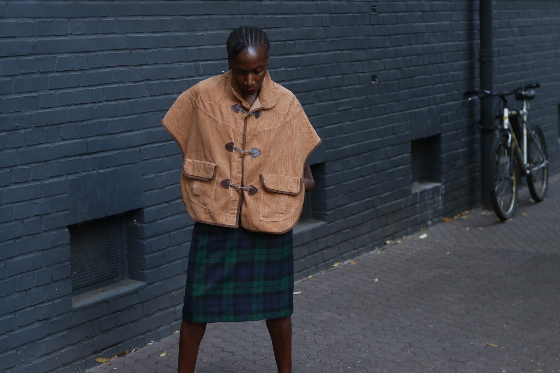 Walbusch Vintage 90s Wool Plaid Midi Skirt - Black Watch Tartan