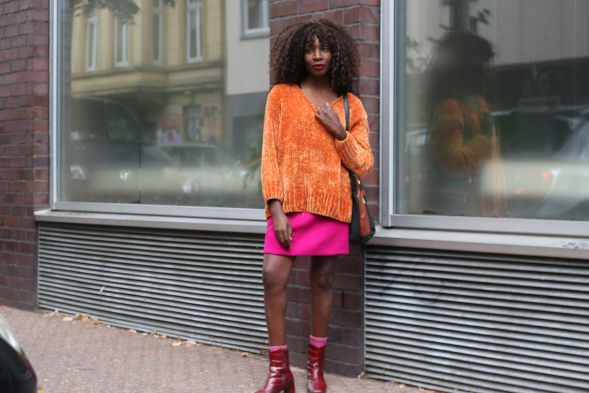 Vintage 60s Hot Pink Wool Mini Skirt | Fuchsia Boucle A Line Skirt