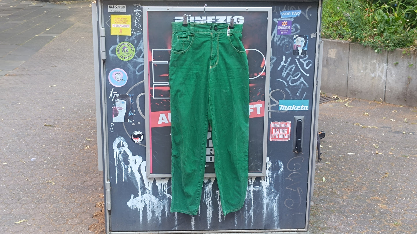 Marc Brown Vintage 90s High Waisted Green Jeans - Straight Leg Denim