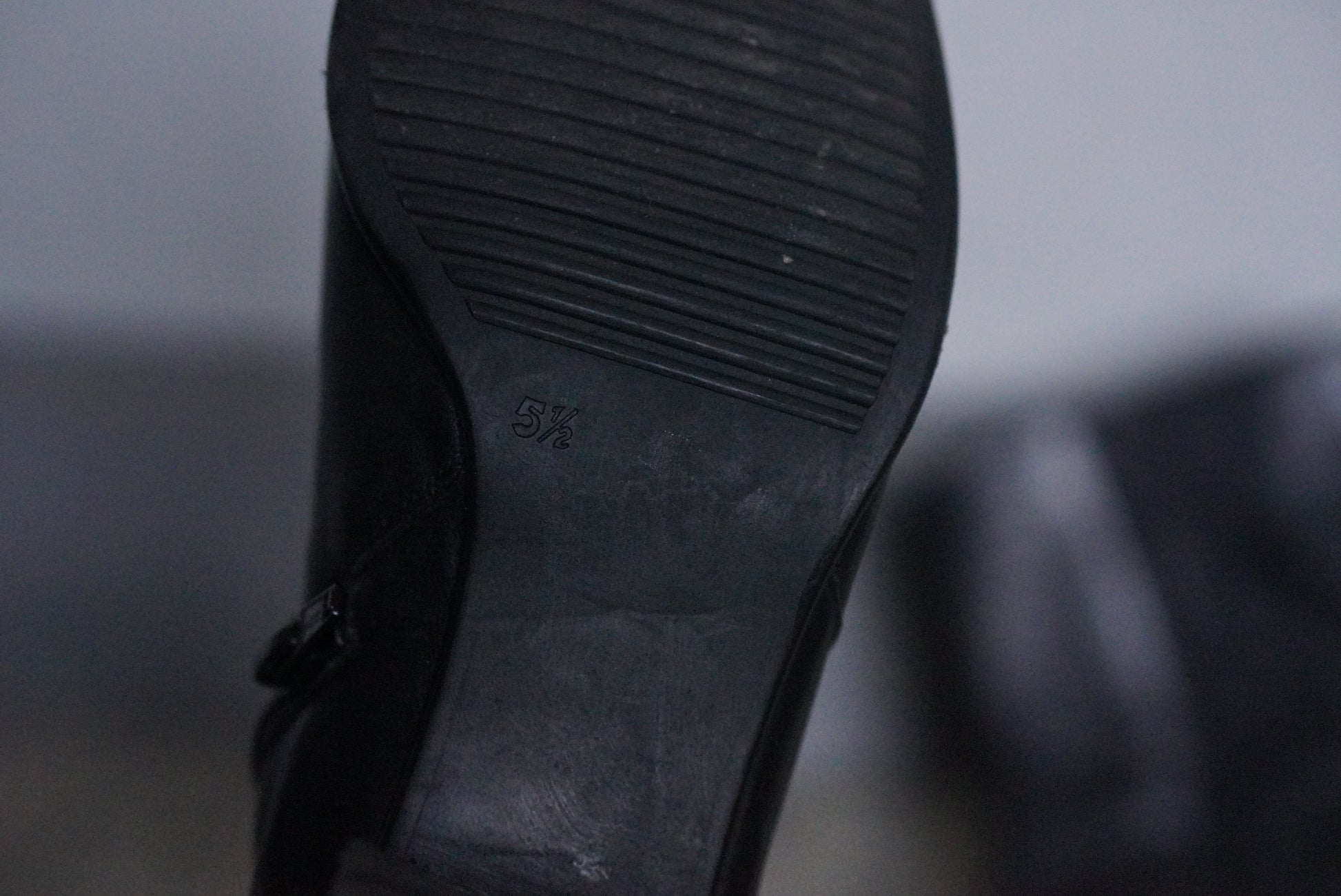Vintage 90s Black Leather Ankle Boots | Square Toe Block Heel | Fits EU 38.5 UK 5.5
