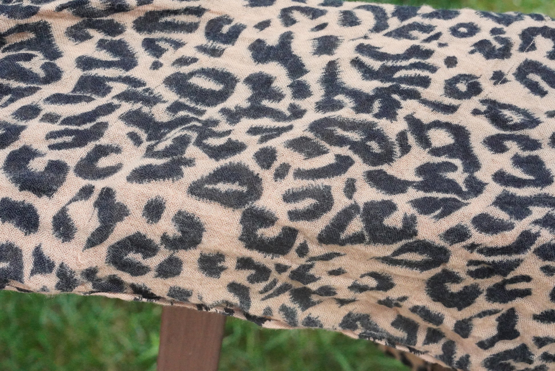 Vintage Leopard Print Scarf - 90s Soft Rayon Animal Pattern Wrap
