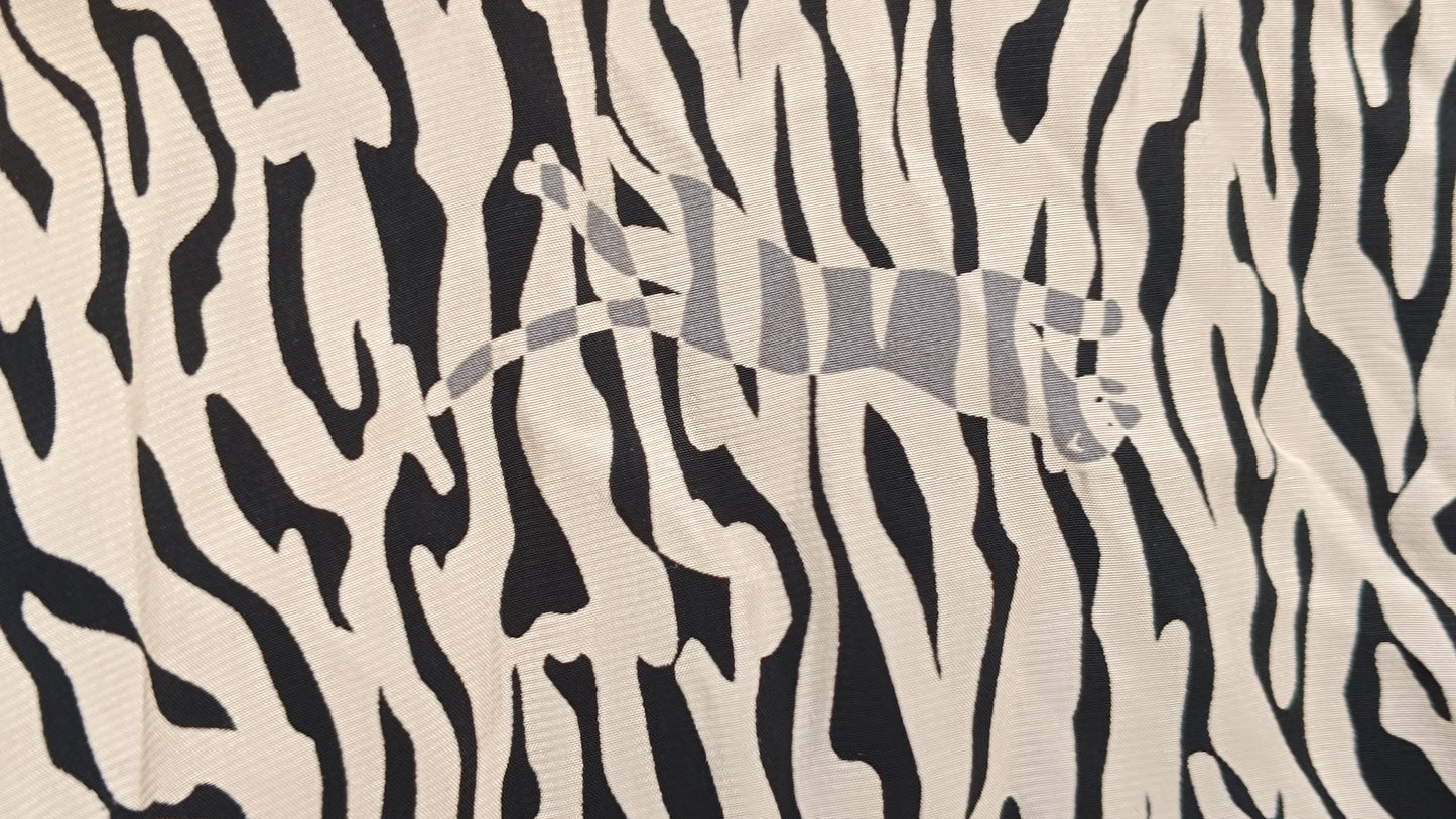  Vintage 90s Zebra Print Blouse - Oversized Animal Print Boho Top