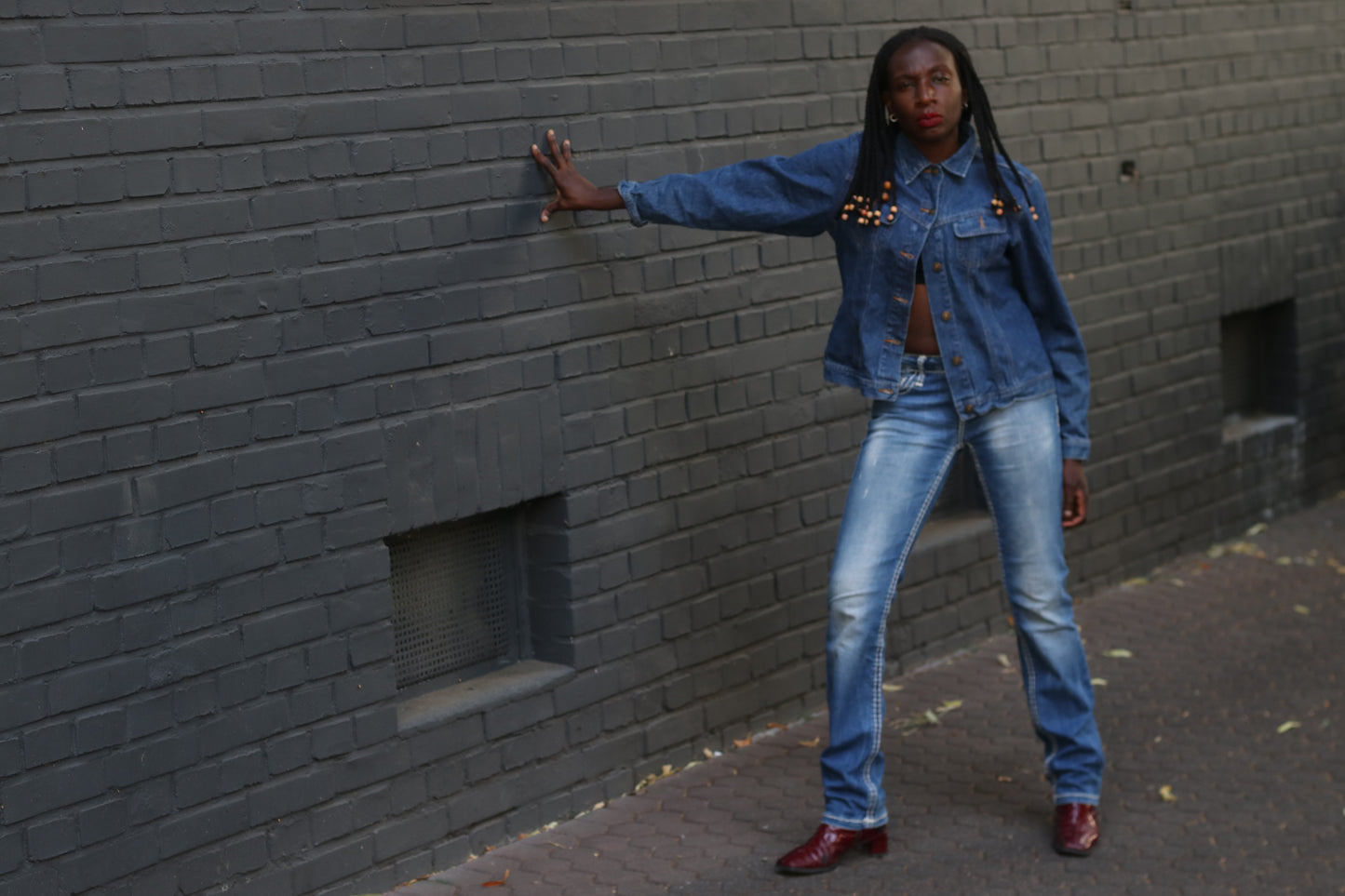 Cipo & Baxx Vintage 2000s Y2K Low Rise Thick Stitch Blue Jeans