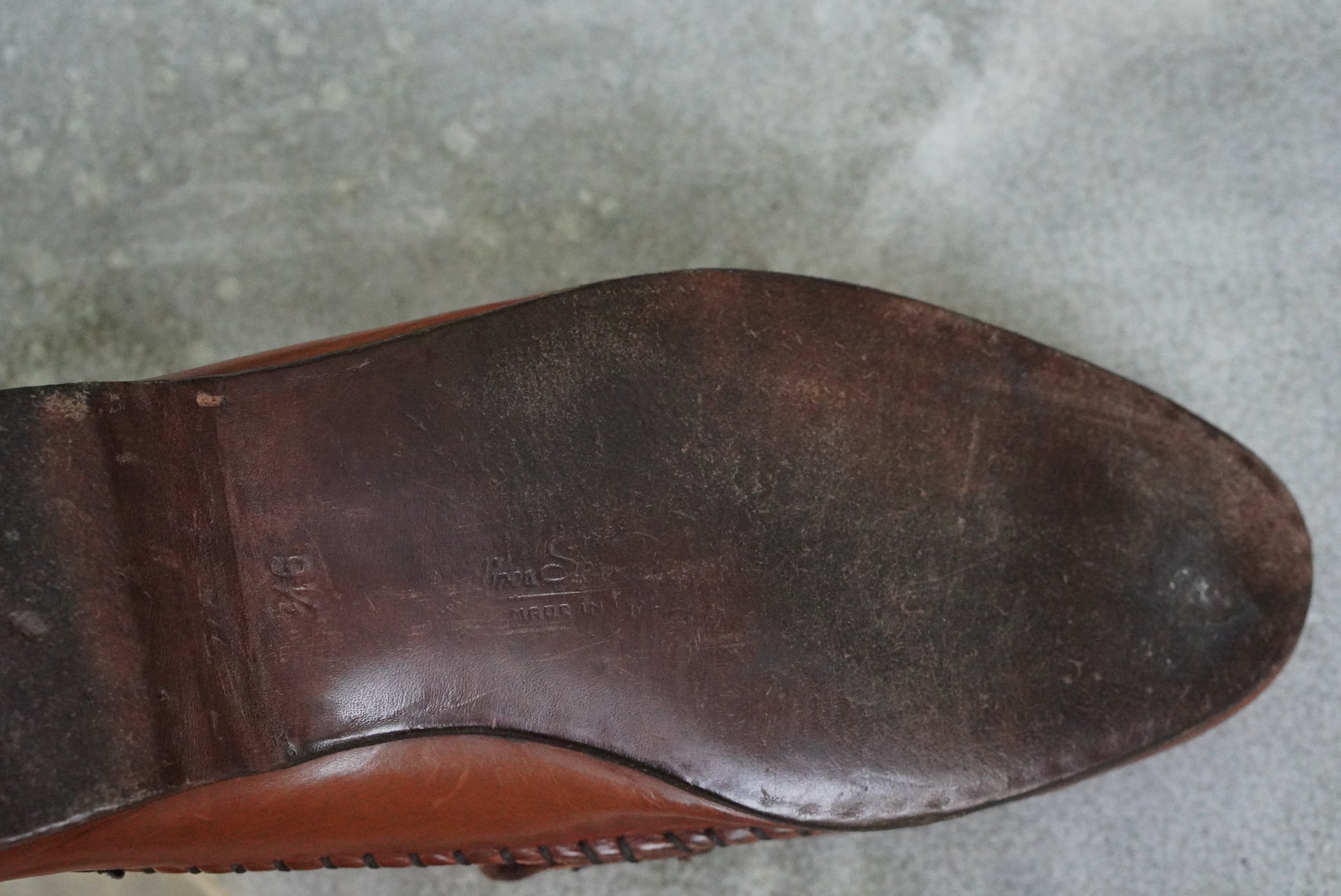 Maraolo Vintage Italian Leather Loafers - Brown Kiltie Fringed Buckle Shoes