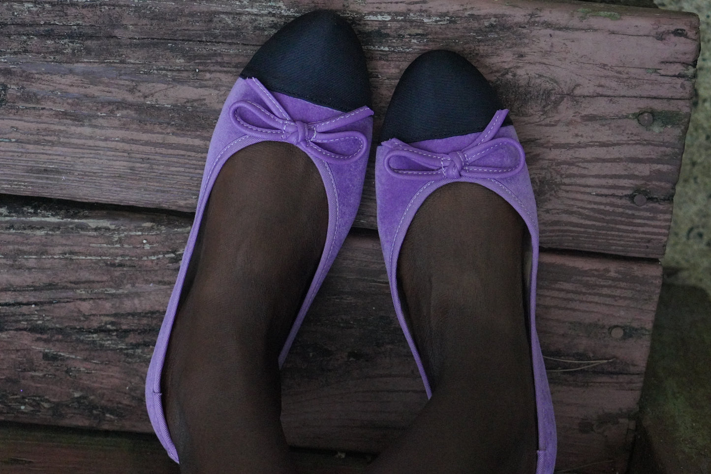 Steve Madden Vintage 90s Purple Suede Cap Toe Ballet Flats Size US8