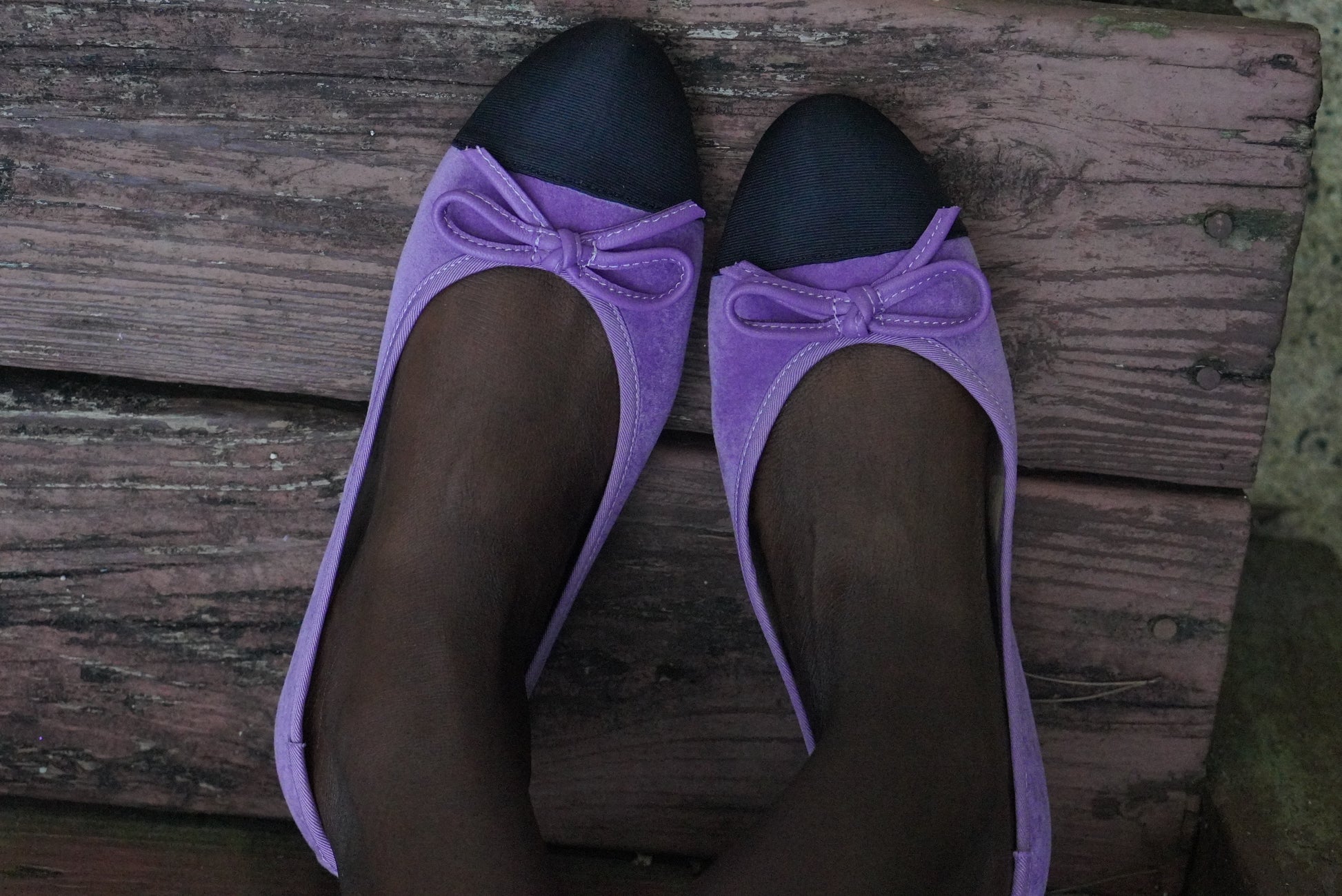 Steve Madden Vintage 90s Purple Suede Cap Toe Ballet Flats Size US8