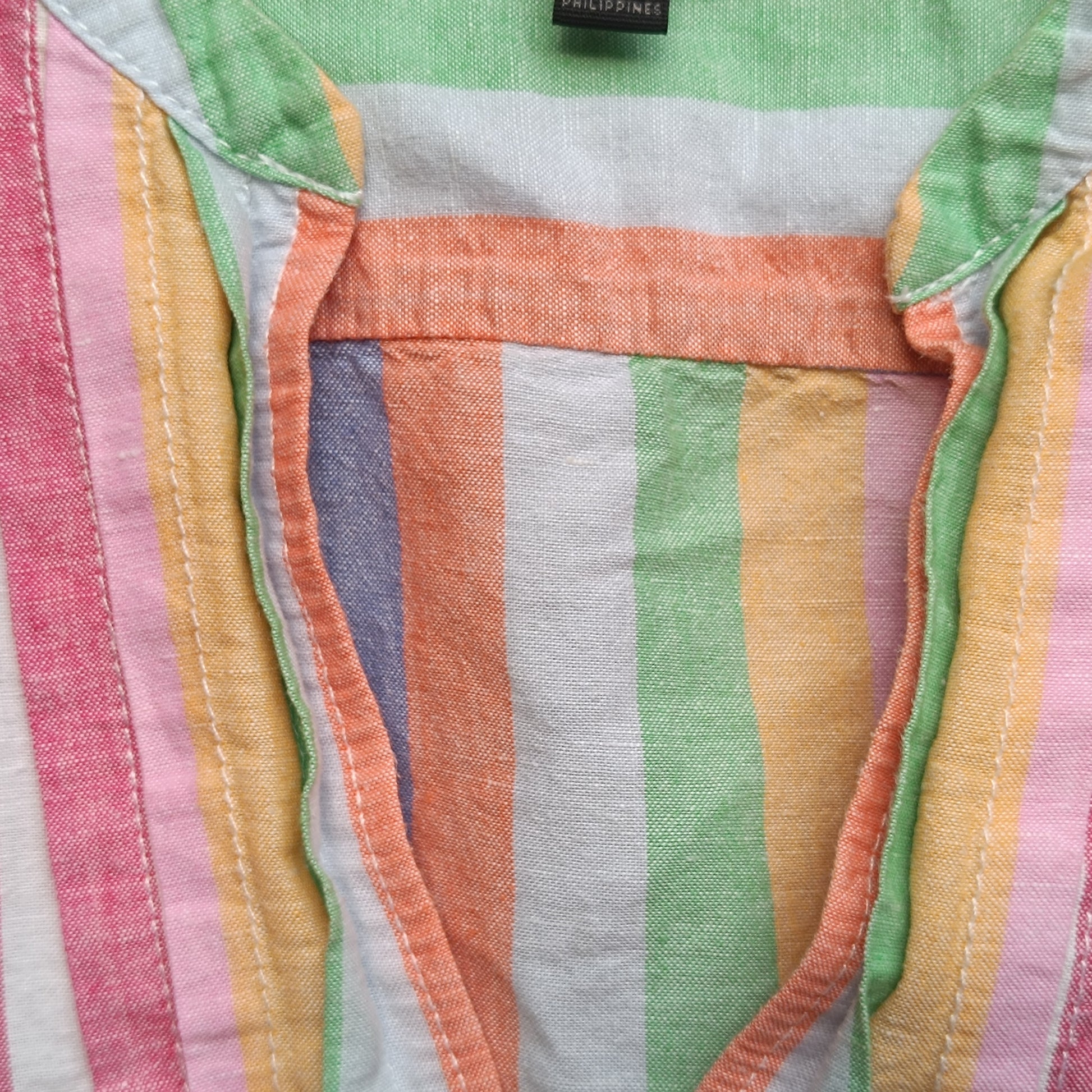 Vintage Y2K J Crew Pastel Stripe Cotton Tunic Dress - Summer Mini