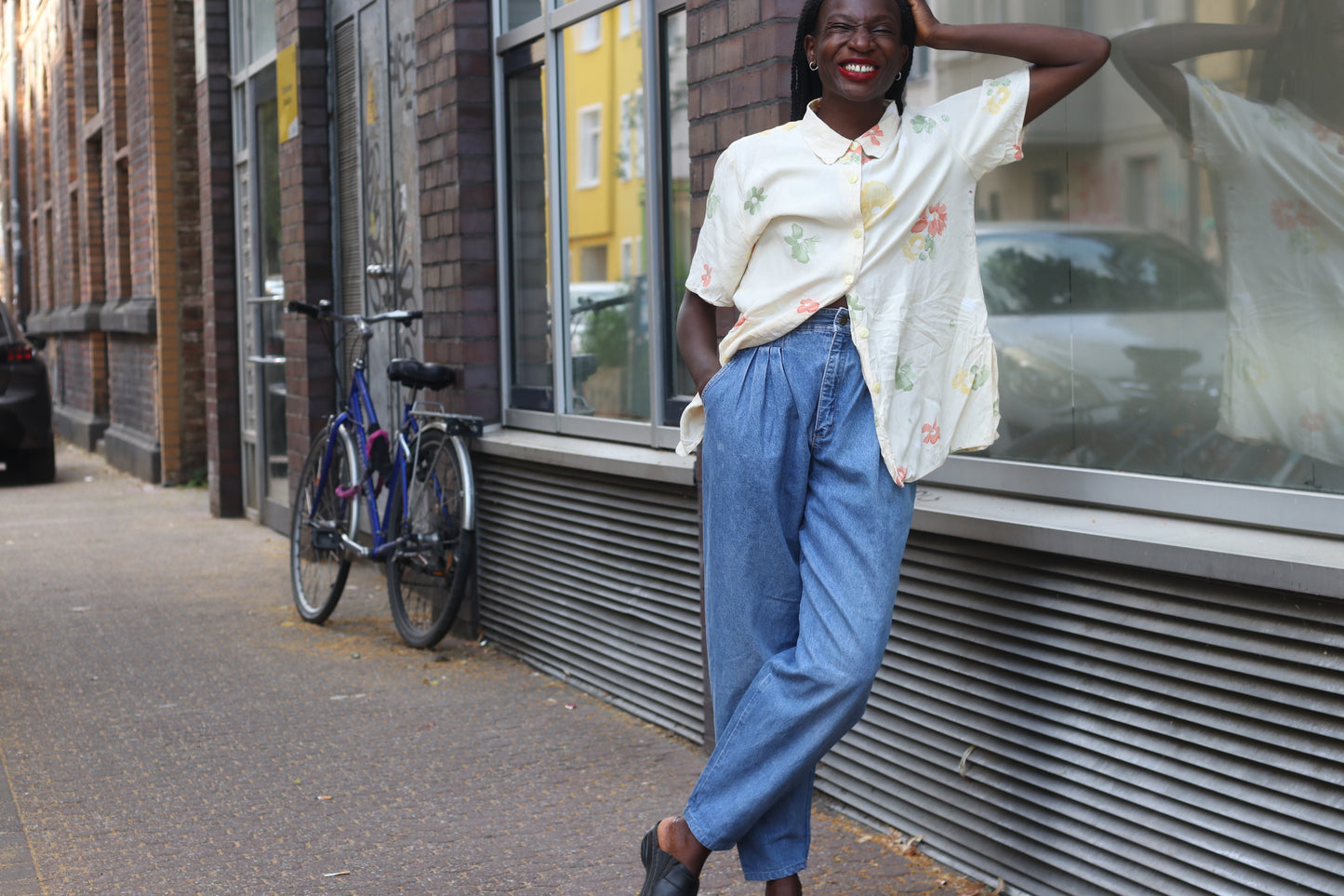 Rosella Vintage Floral Blouse Made in England Retro 70s Short Sleeve Sun Shirt