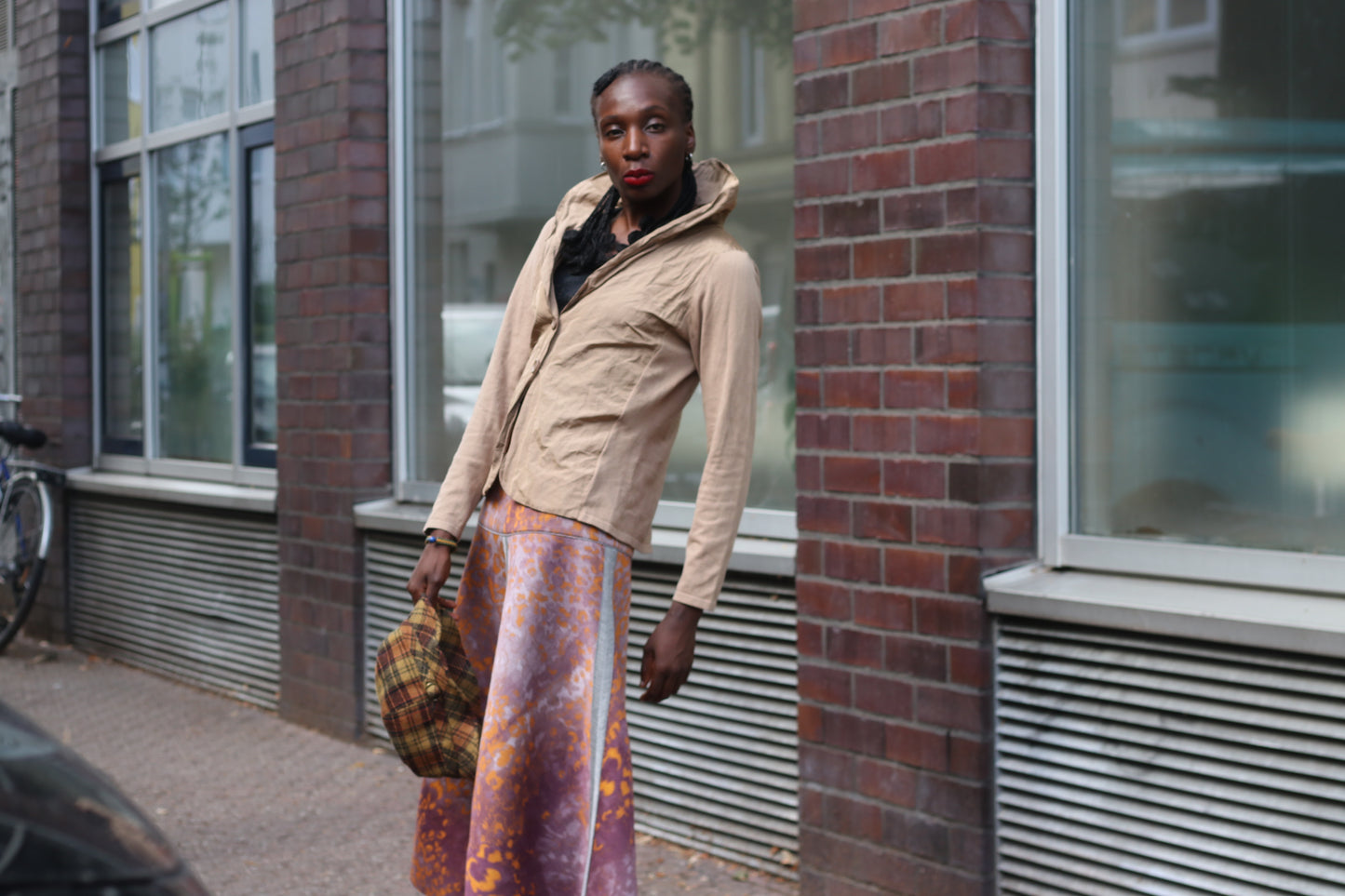 Vintage Beige Ruched Collar Jacket - 90s Y2K Tan Button Up Cardigan