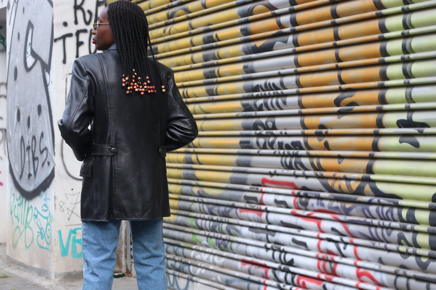 Vintage Leather Jacket 90s Black Leather Trench Coat Matrix Minimalist Shacket