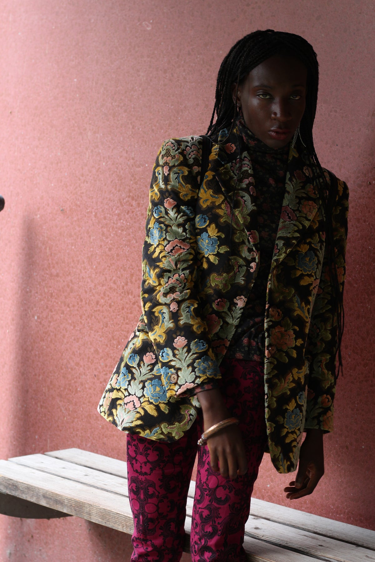 Blondes Italy floral tapestry blazer, size 42
