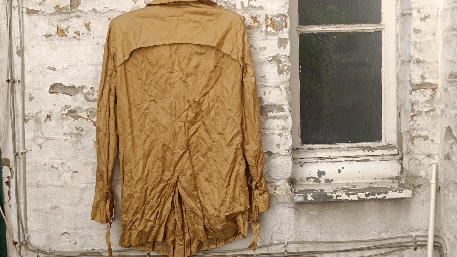 Georges Rech Vintage 90s Trench Coat - Mustard Brown Light Jacket