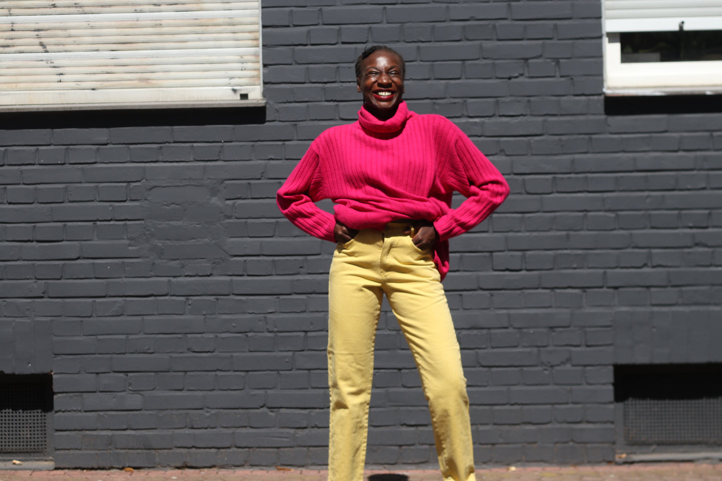 Vintage Yellow High Waist Jeans | 90s MASH Tapered Denim Pants