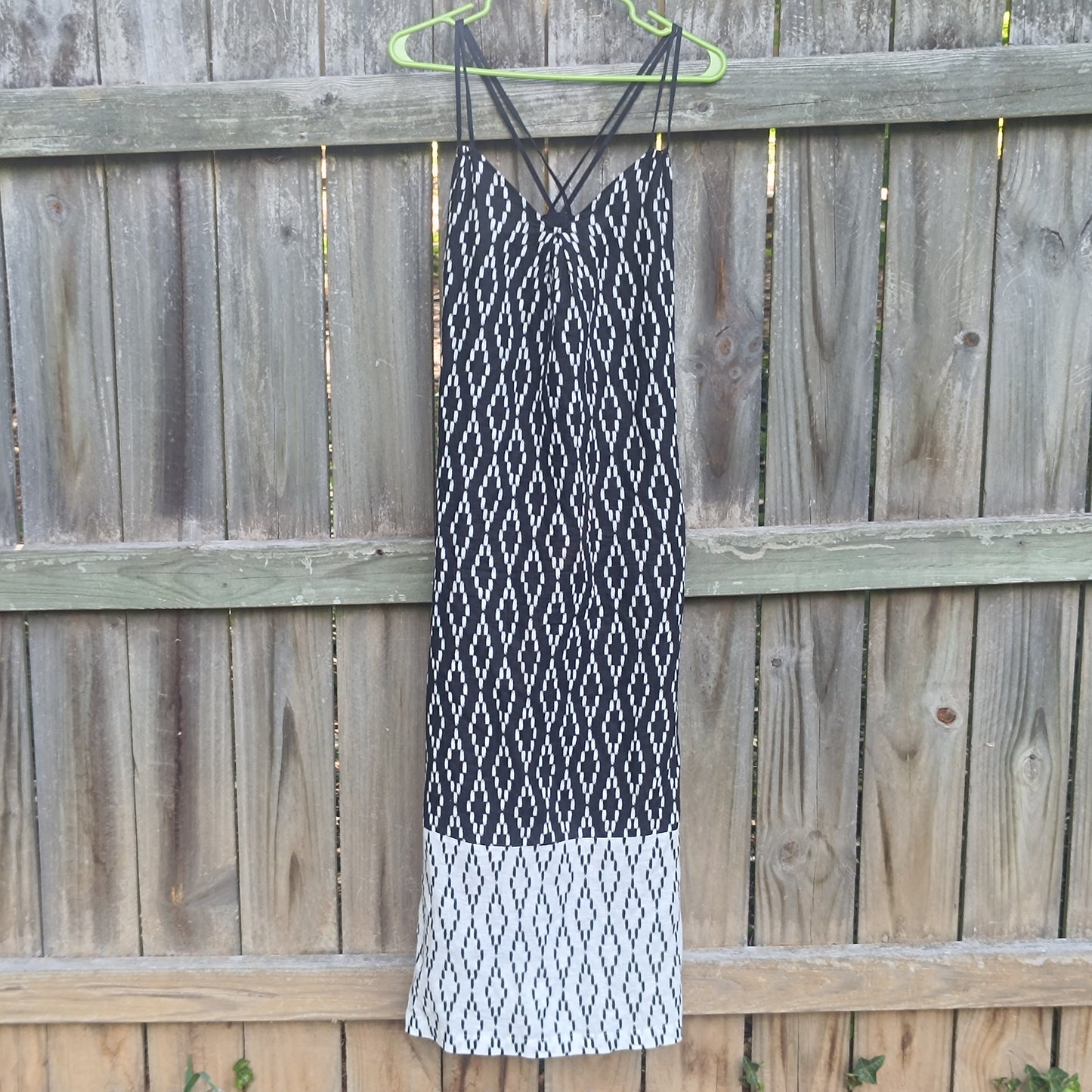Vintage Banana Republic Cotton Linen Ikat Print Maxi Dress - Size 6