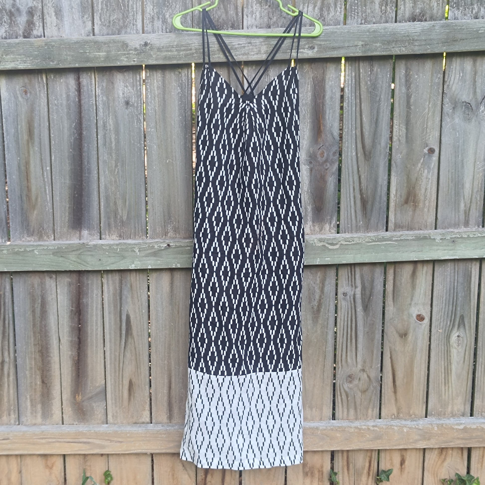 Vintage Banana Republic Cotton Linen Ikat Print Maxi Dress - Size 6