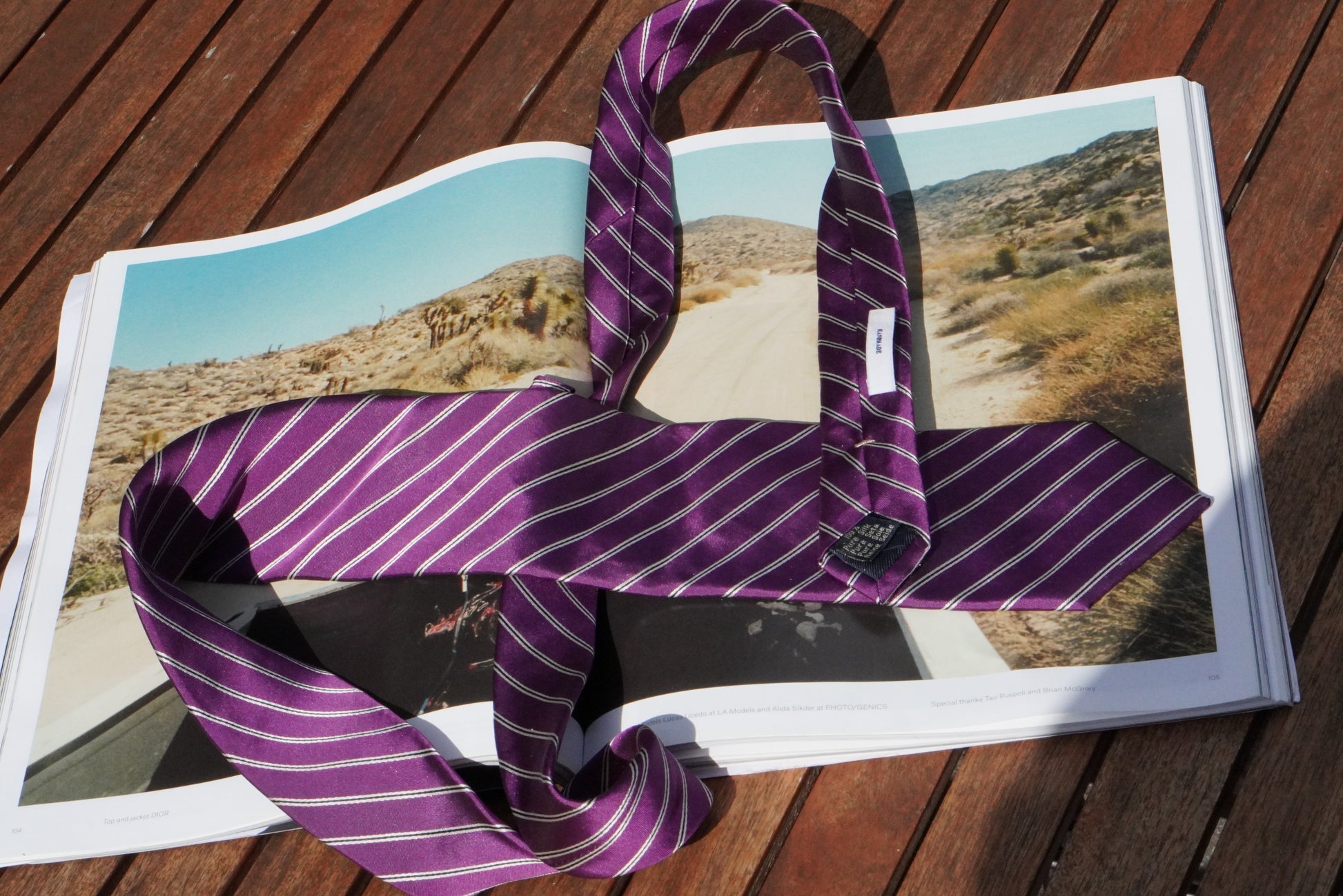 Paul Rosen Vintage 100% Silk Tie Purple Striped Men Formal Business Suit Necktie