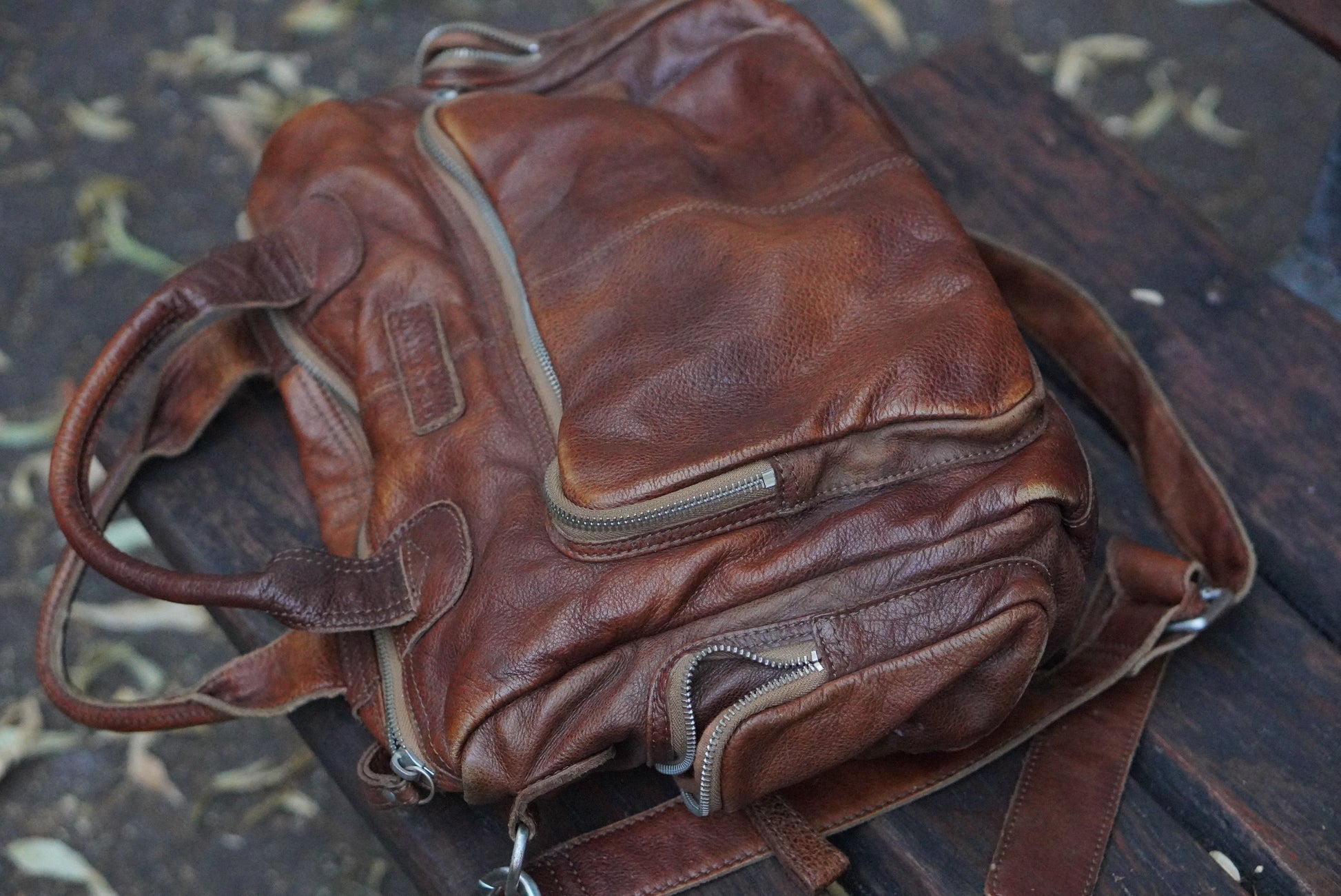 Liebeskind Berlin Vintage Leather Shoulder Bag Brown Crossbody Satchel Handbag