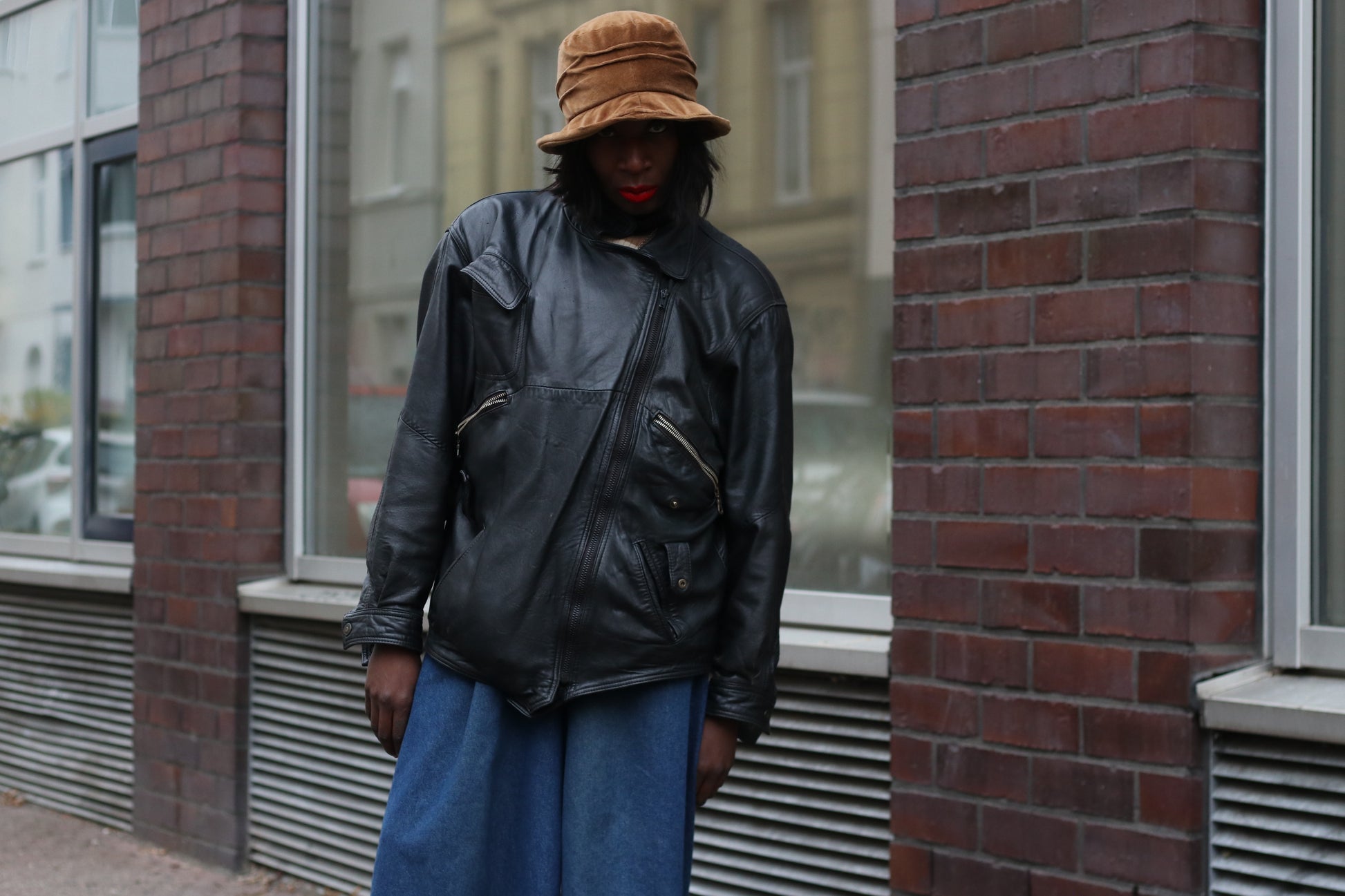 Vintage Velvet Bucket Hat - 90s Brown Cloche