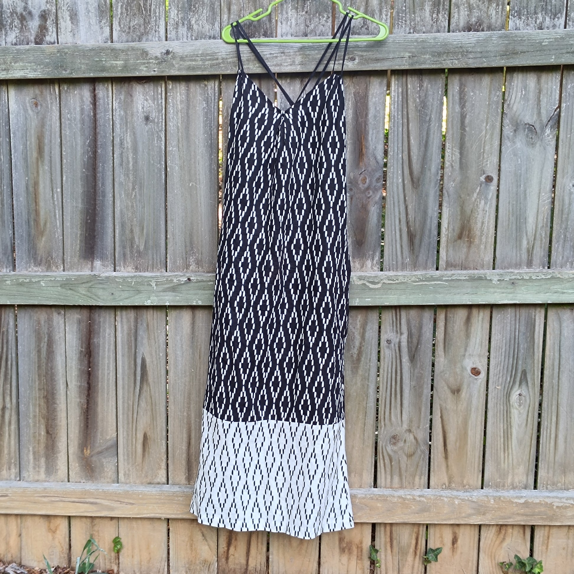 Vintage Banana Republic Cotton Linen Ikat Print Maxi Dress - Size 6