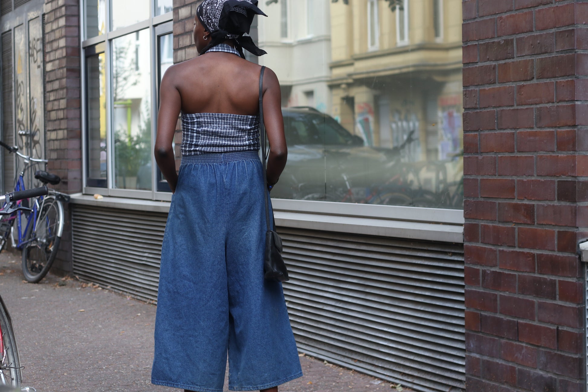 3 Suisses Vintage Halter Top - 90s Y2K Plaid Crop Blouse