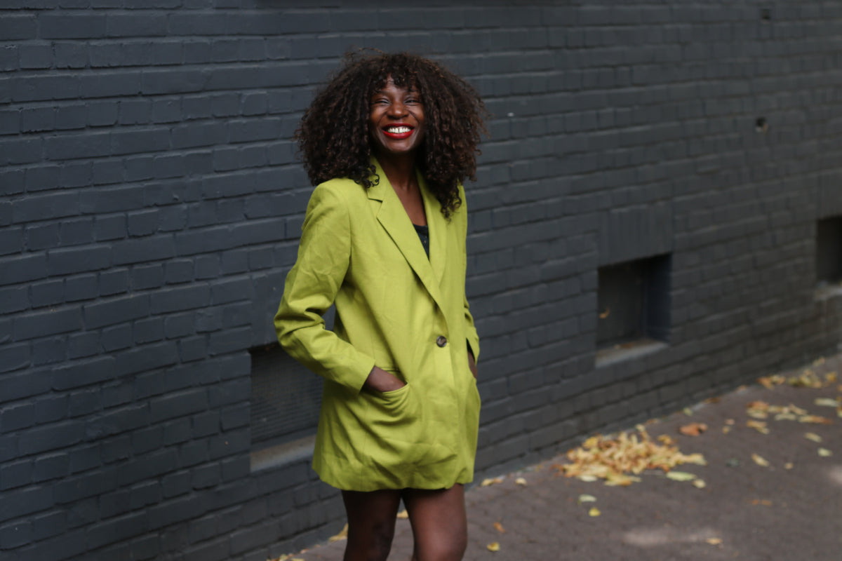Harvé Benard Women's Wool Blazer, Size 6, Green
