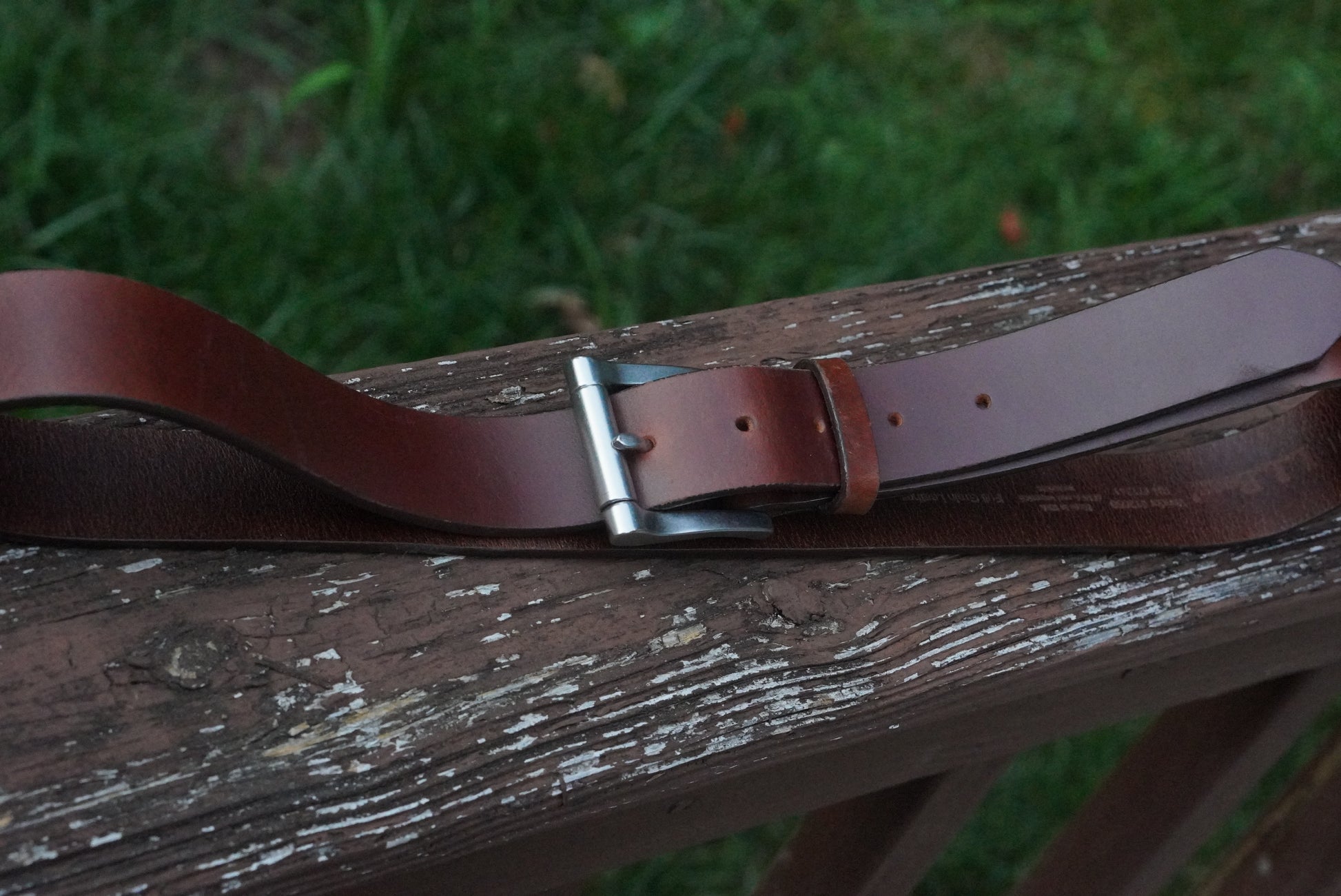 L.L. Bean Vintage Full Grain Leather Belt - Made in USA Brown Size 36