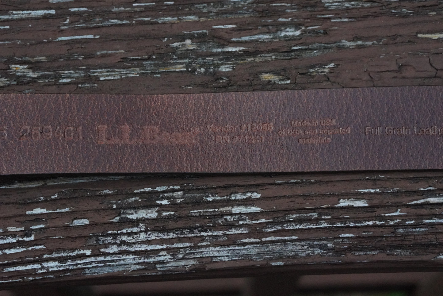 L.L. Bean Vintage Full Grain Leather Belt - Made in USA Brown Size 36