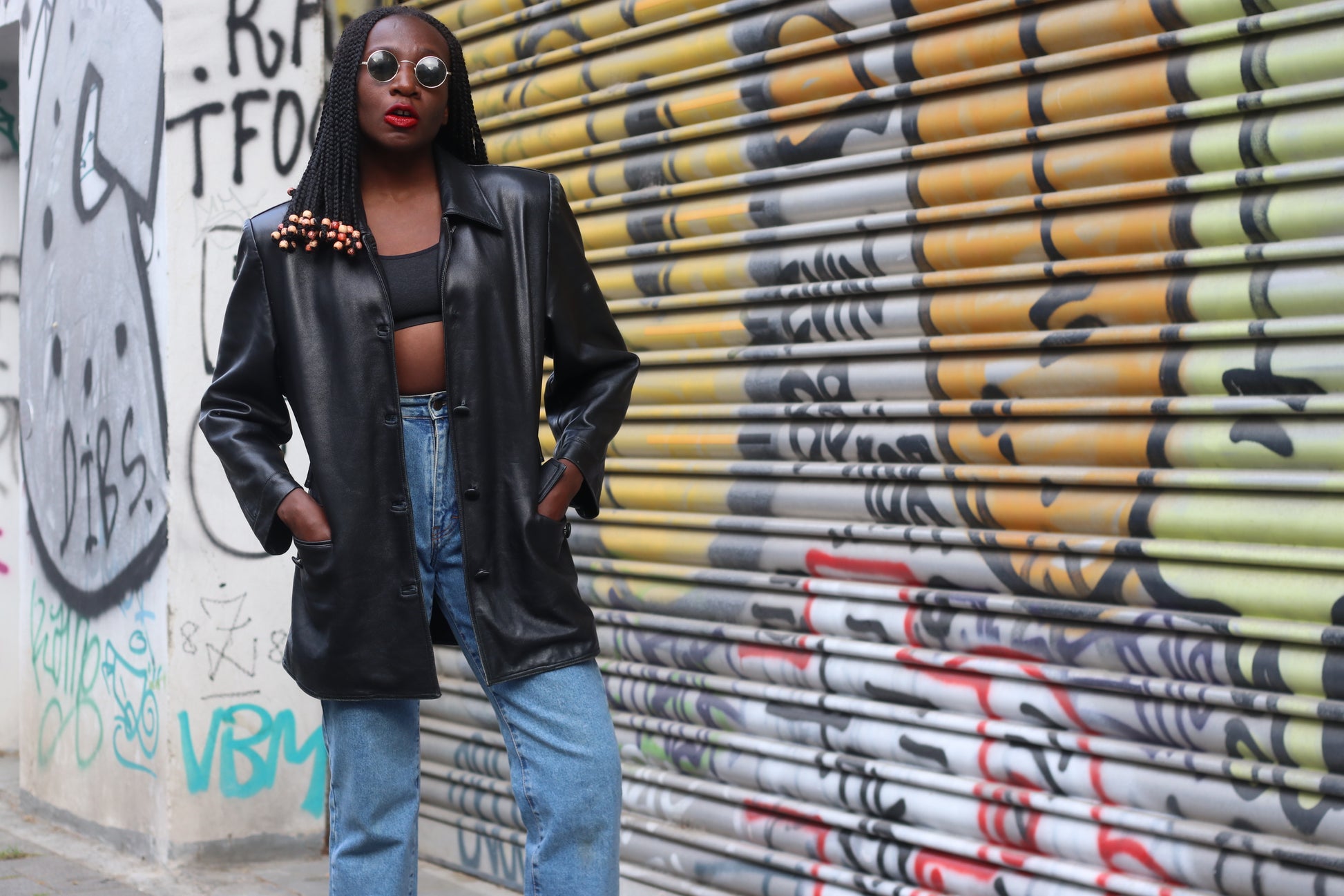 Vintage Leather Jacket 90s Black Leather Trench Coat Matrix Minimalist Shacket