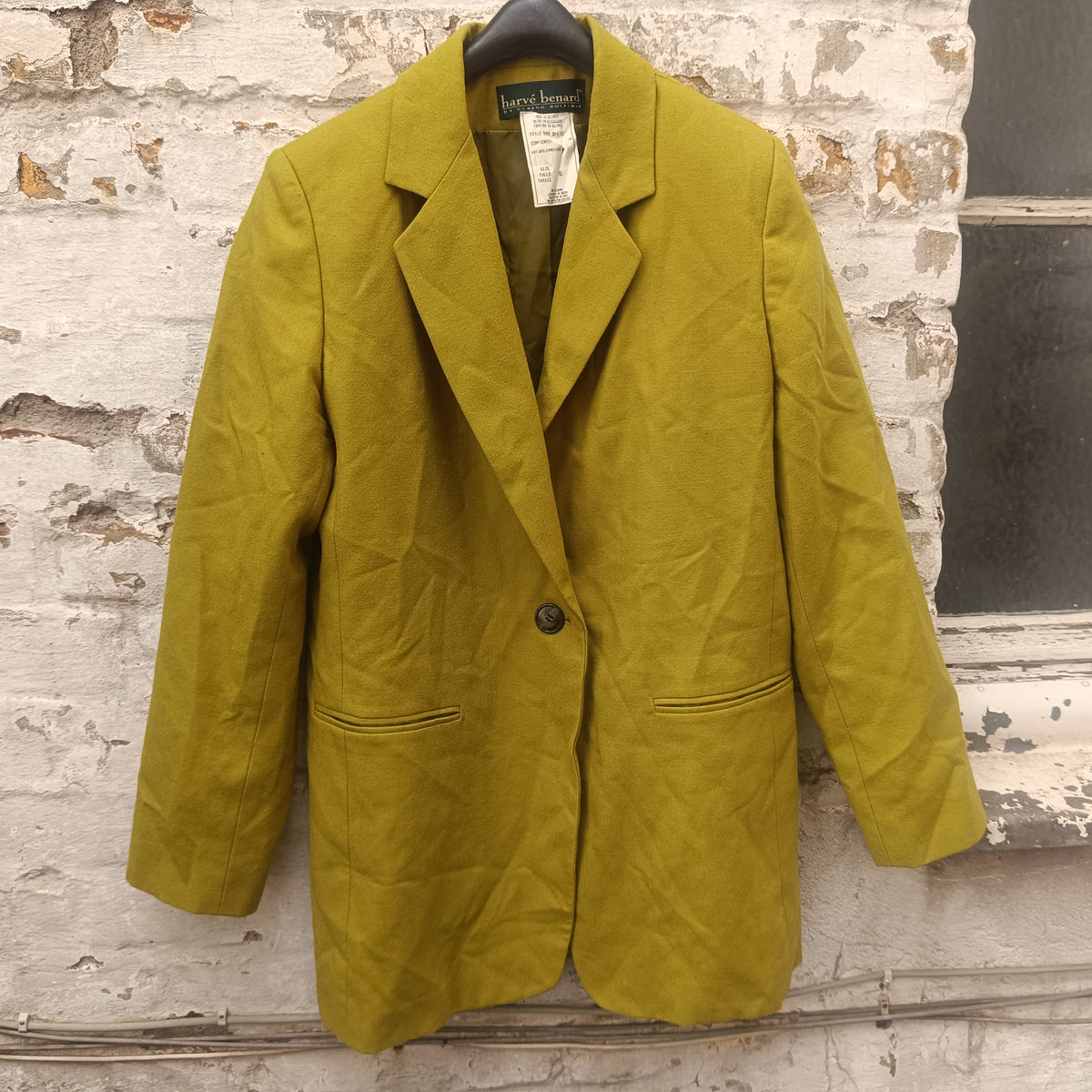 Harvé Benard Women's Wool Blazer, Size 6, Green