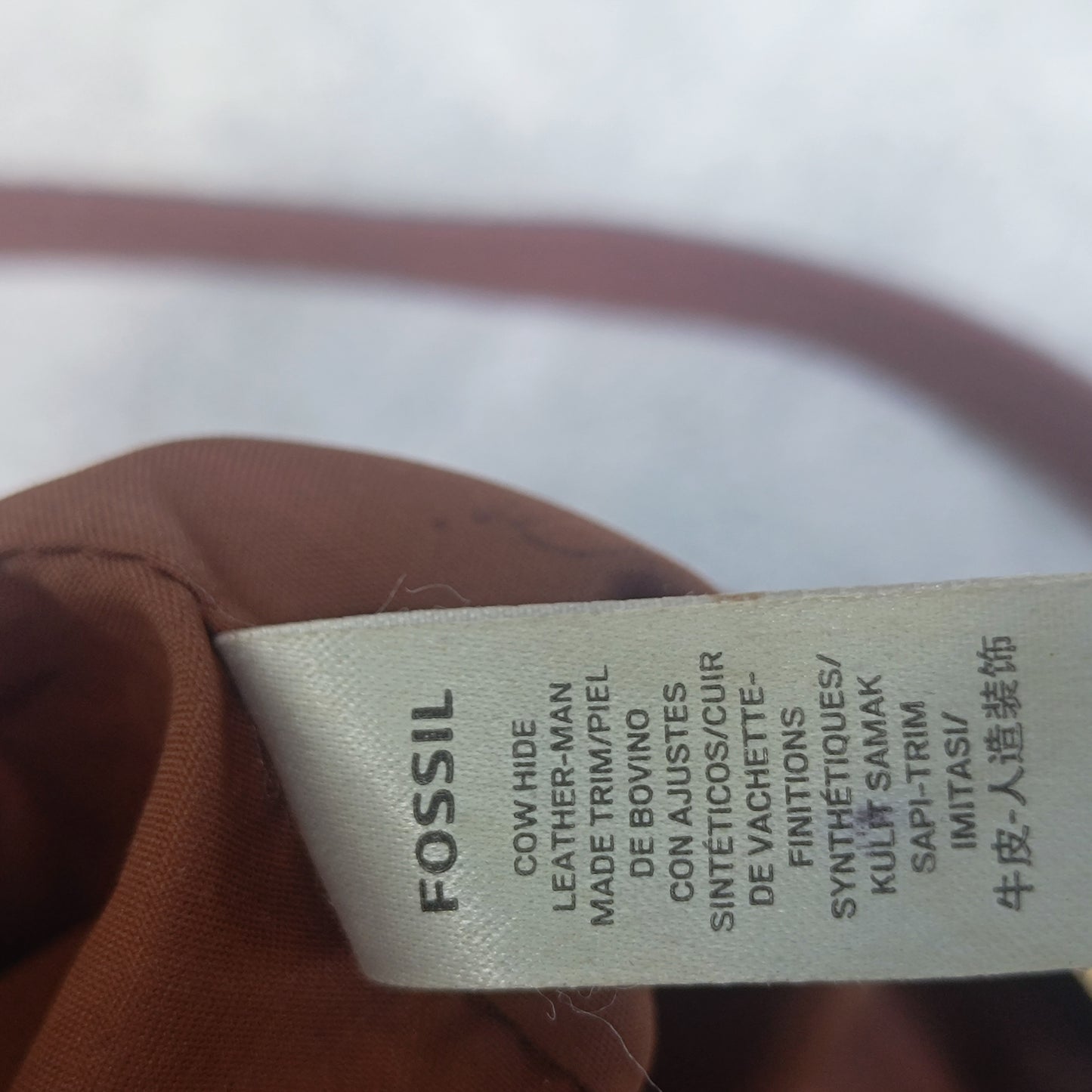 Fossil Vintage 90s Grained Leather Crossbody Bag in Brown
