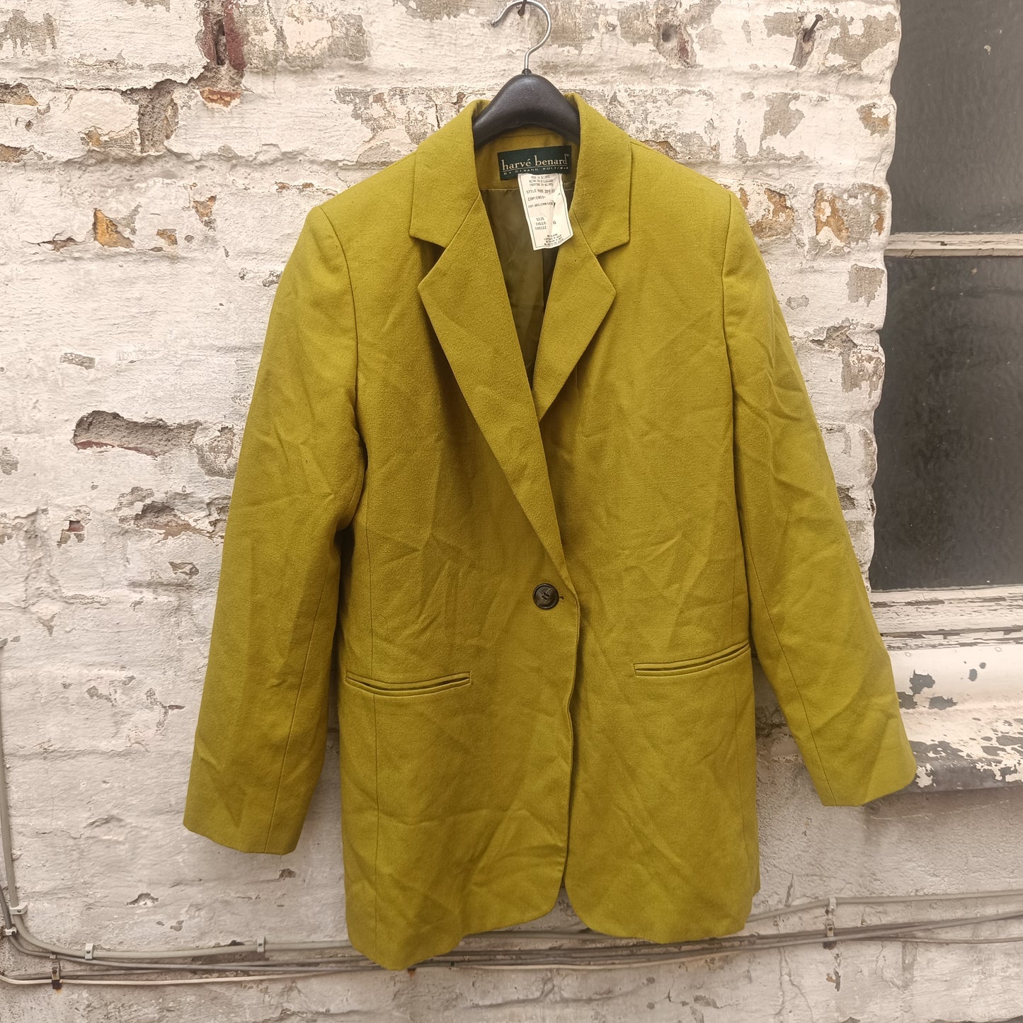 Harvé Benard Women's Wool Blazer, Size 6, Green