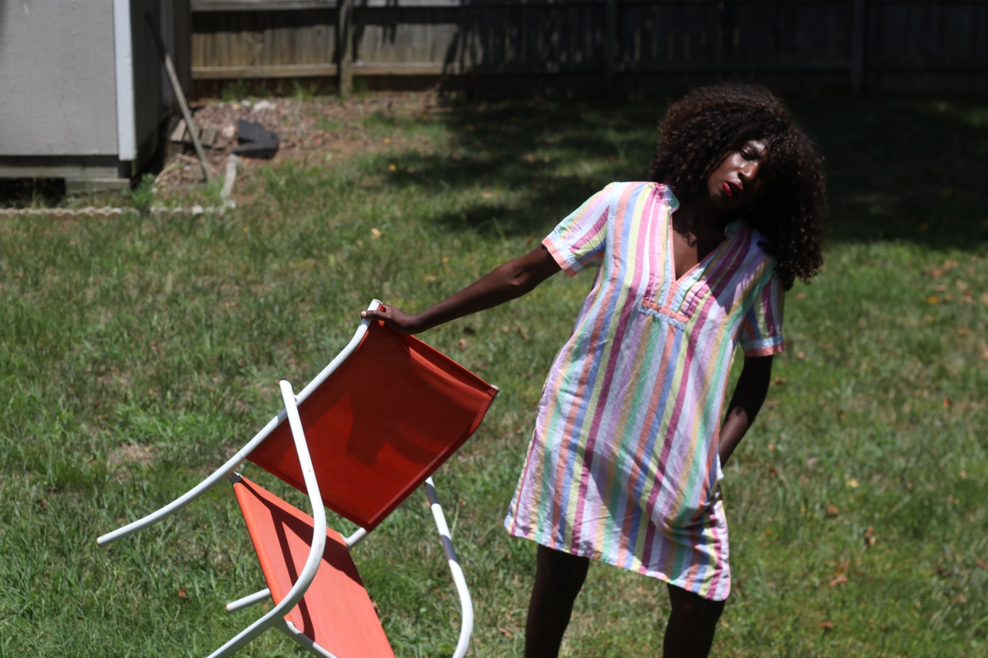 Vintage Y2K J Crew Pastel Stripe Cotton Tunic Dress - Summer Mini