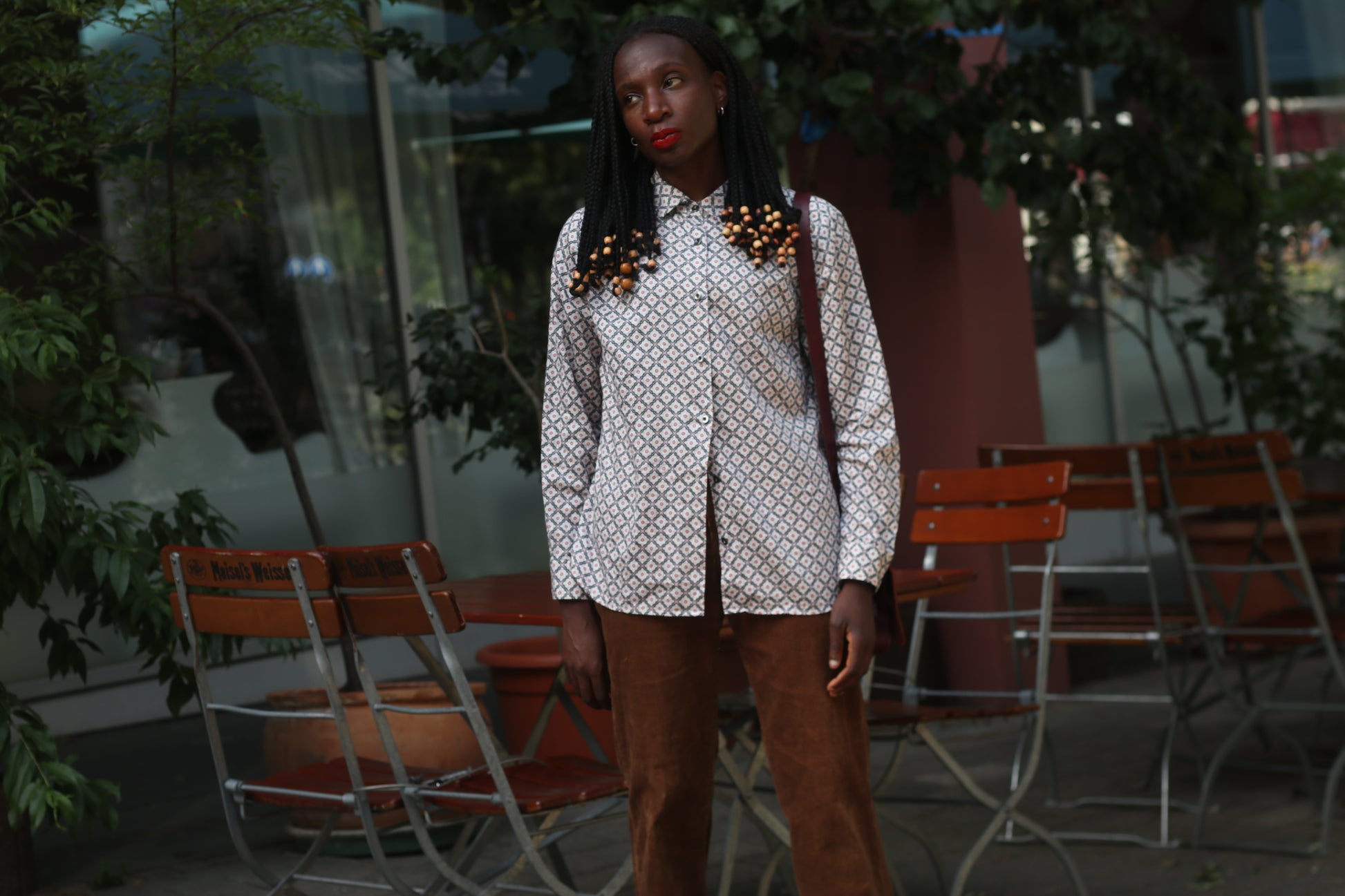 Vintage Walbusch Geometric Print Shirt - 70s Patterned Blouse