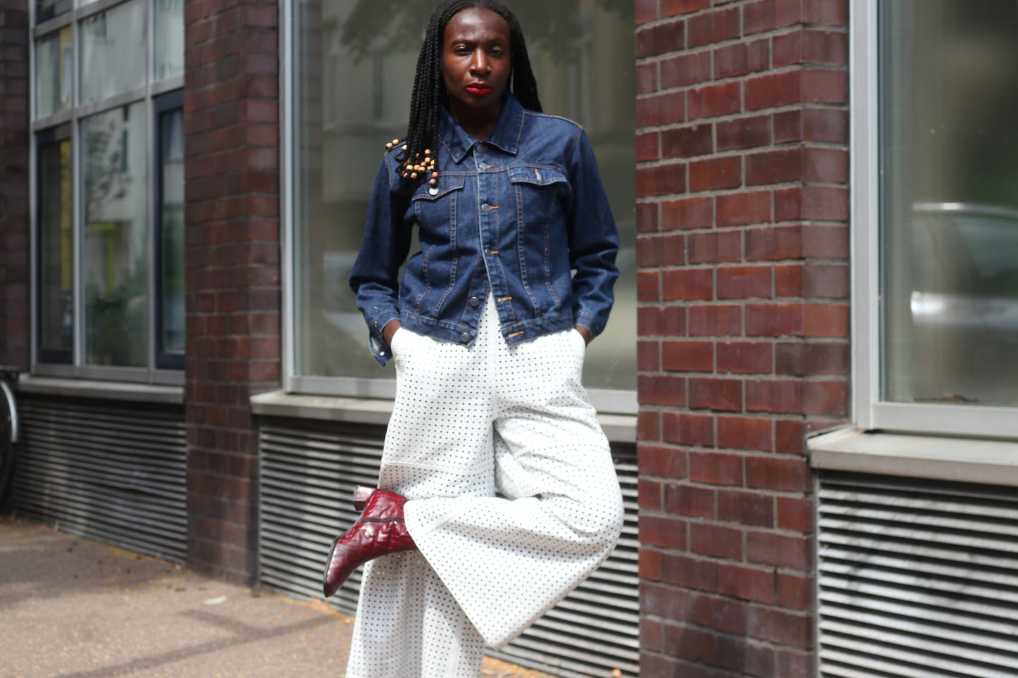 Vintage Denim Jacket Dark Wash Blue Jean Trucker Coat Classic Retro 1990s Outerwear