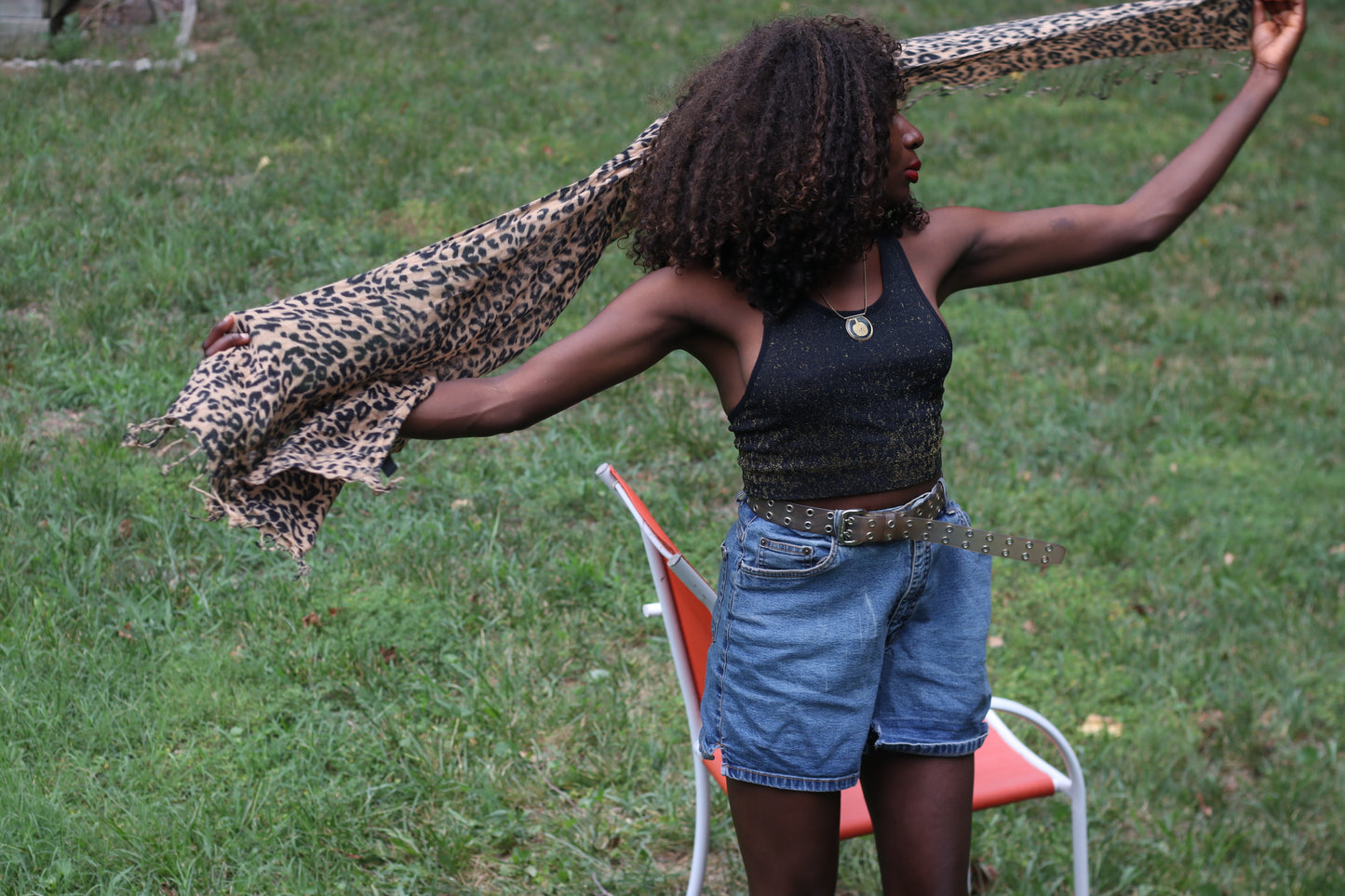 Vintage Leopard Print Scarf - 90s Soft Rayon Animal Pattern Wrap