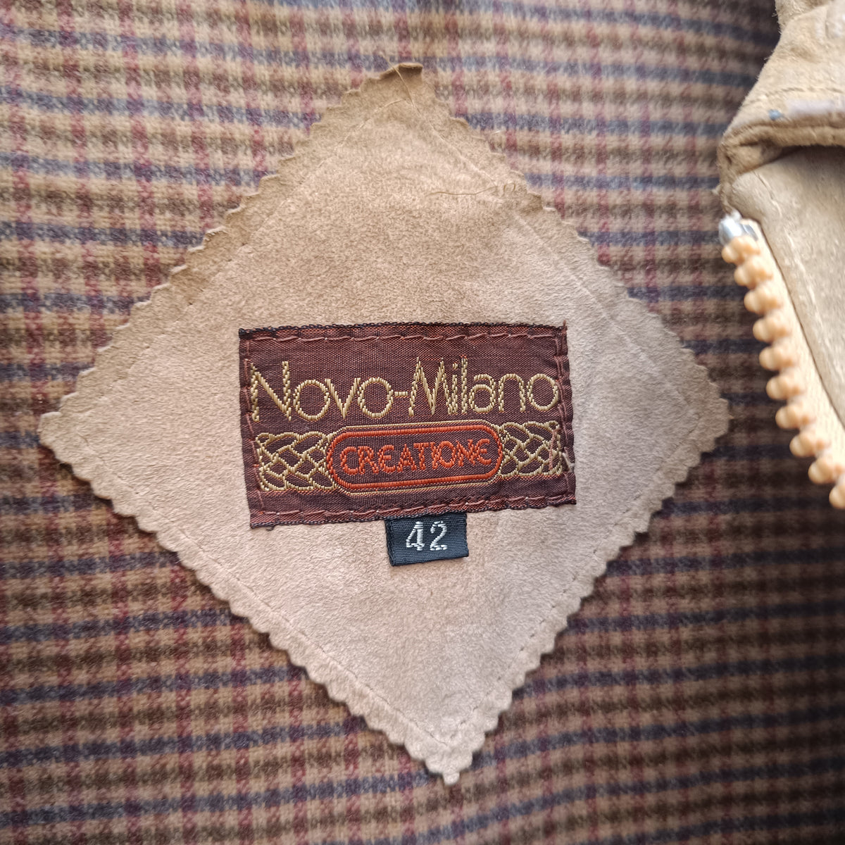 Vintage Suede Leather Bomber Jacket Tan Brown 80s 90s | Size L