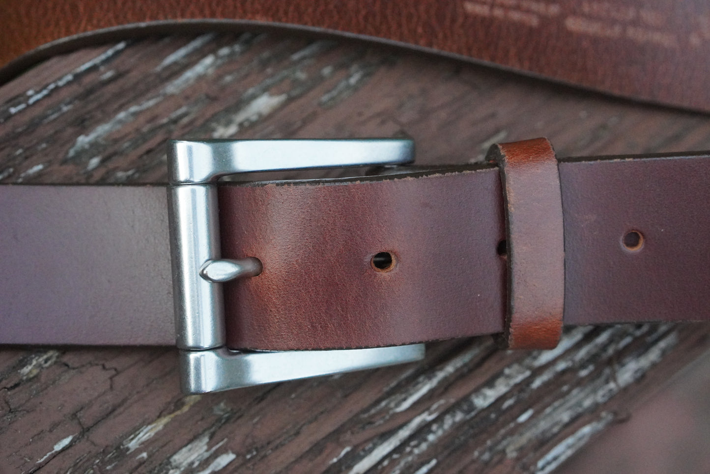 L.L. Bean Vintage Full Grain Leather Belt - Made in USA Brown Size 36