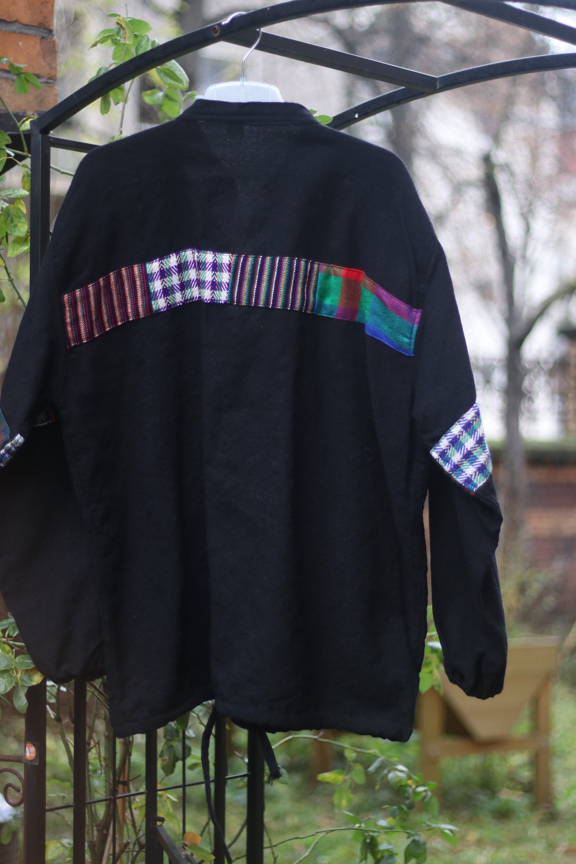 Vintage Bohemian Chic oversized Sweater | Made in Ecuador multicolored Ethno Chic Design |
