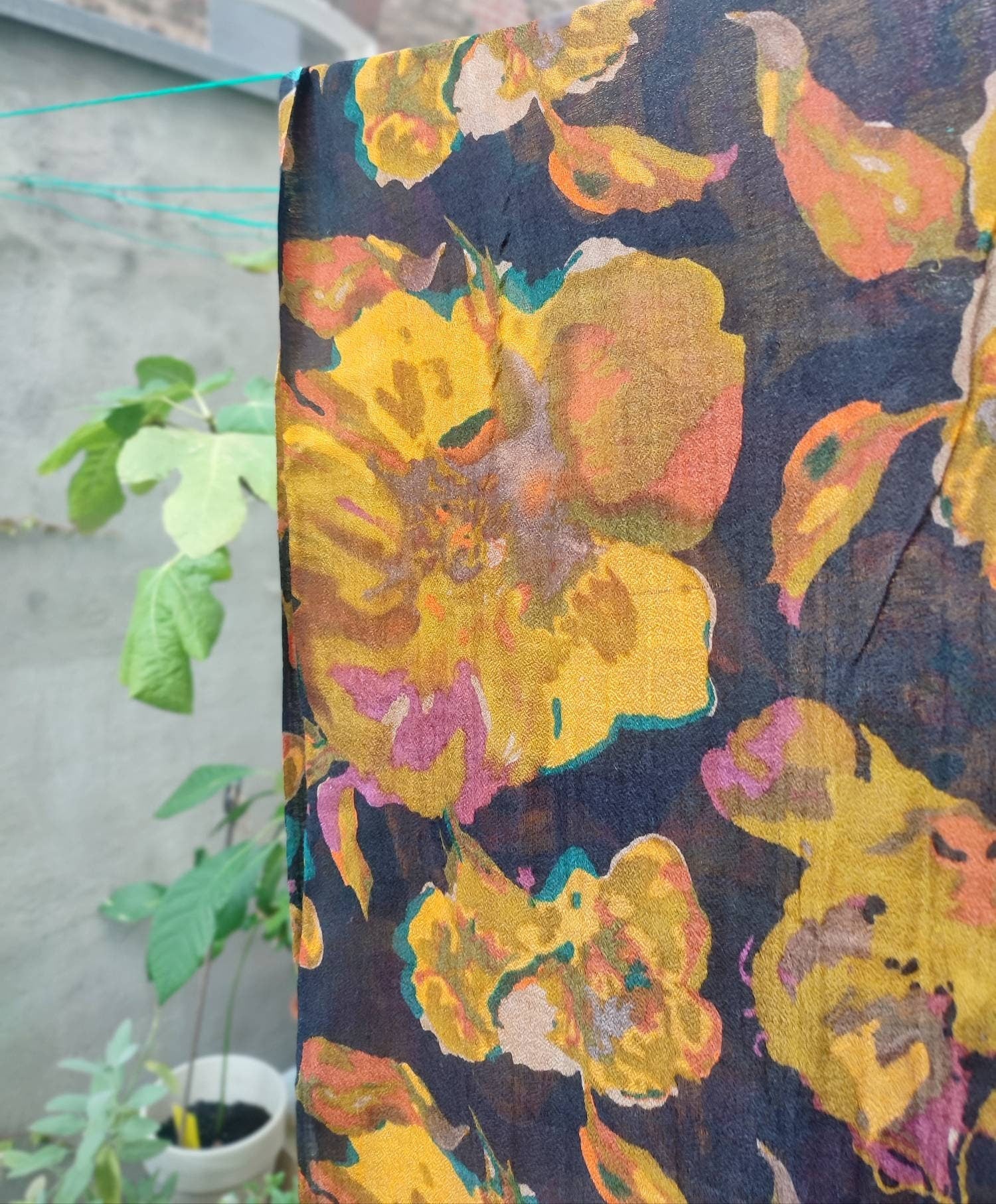 Fuchs Schmitt floral print scarf| Vintage Dark Bloom scarf