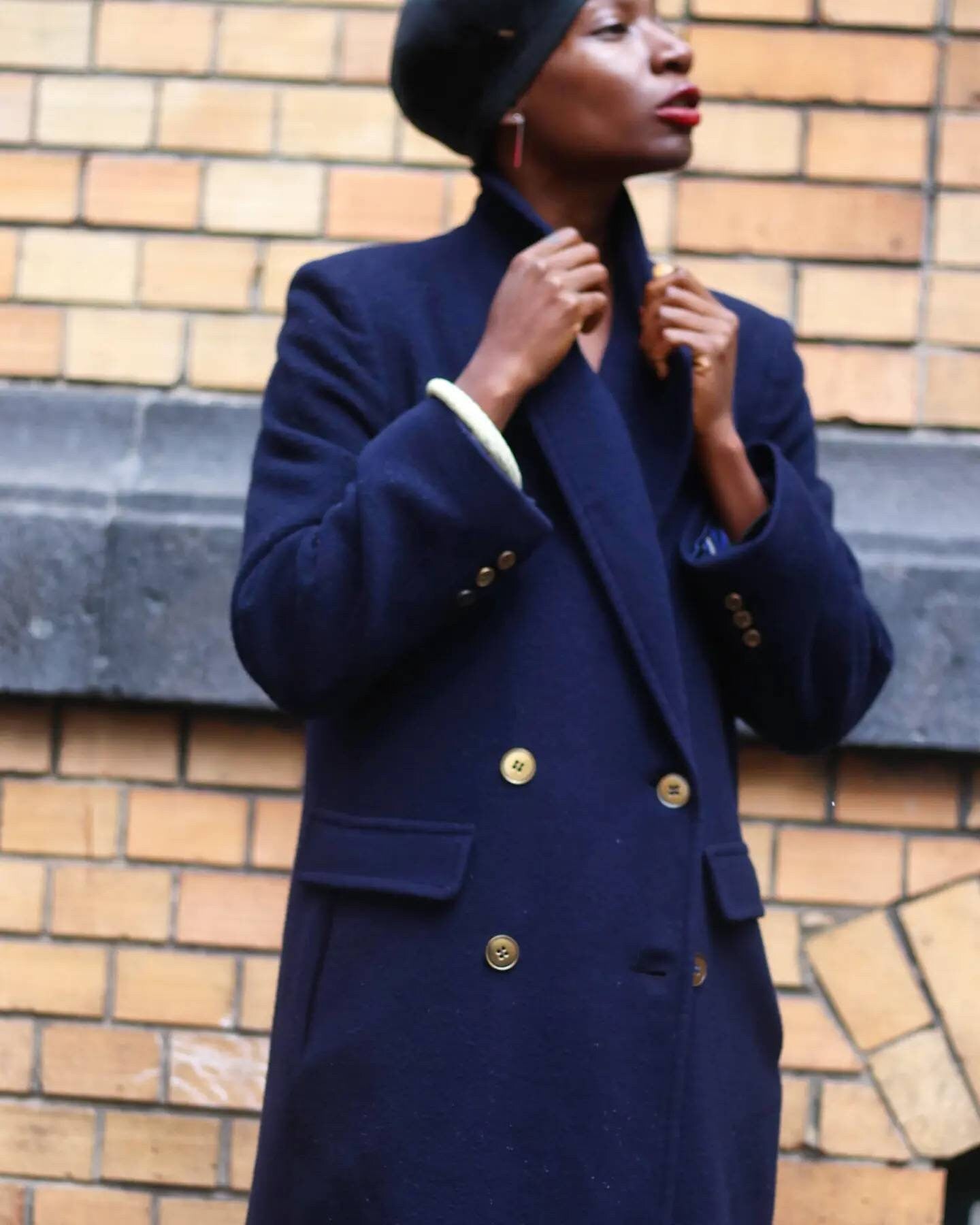70s Fleurette of California Cashmere Coat | Vintage Classic Double breasted blue winter coat| Women's blue winter coat| Men's Winter coat