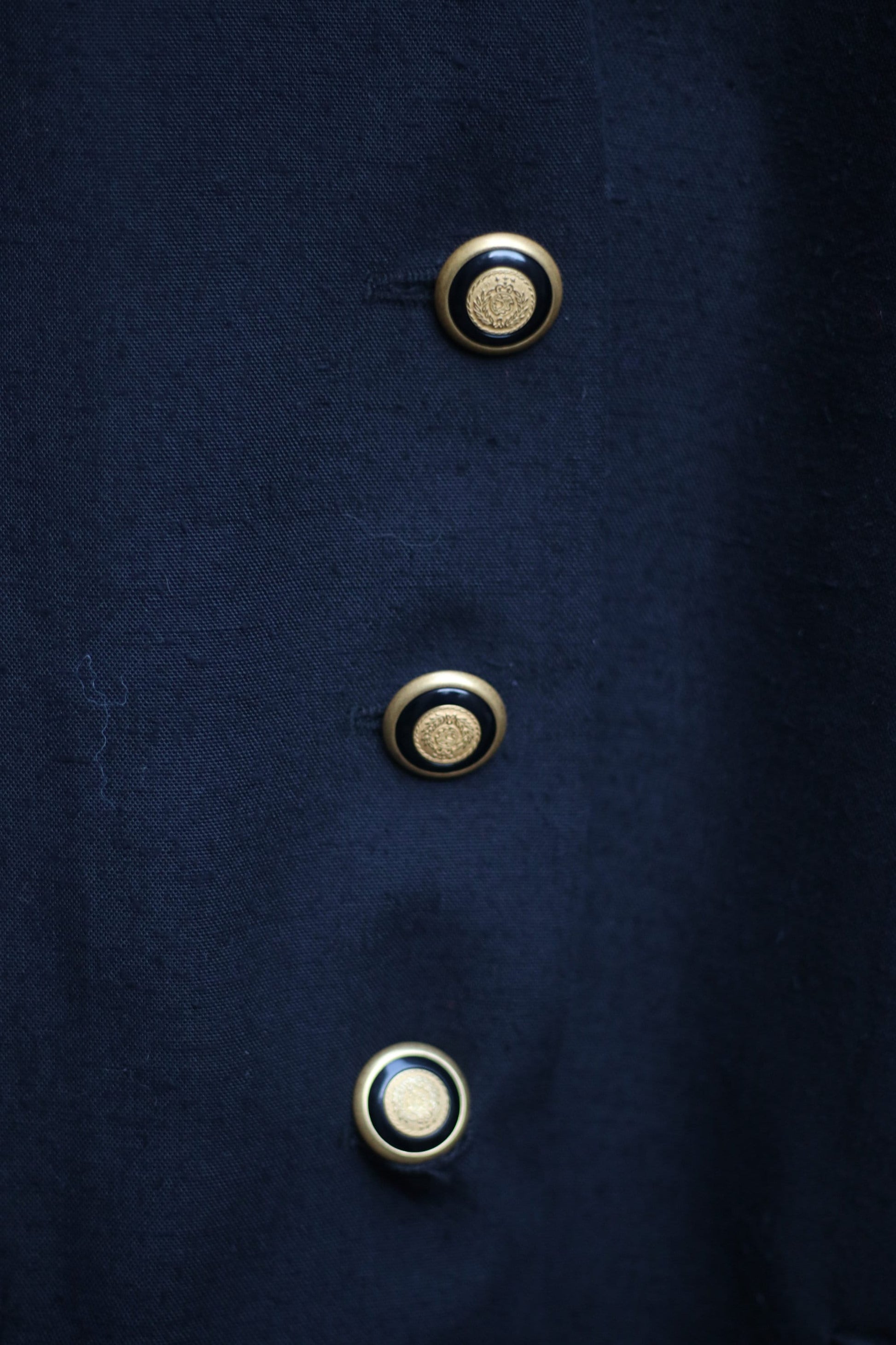 Pier Angelini Black Blazer with Gold Colored Buttons