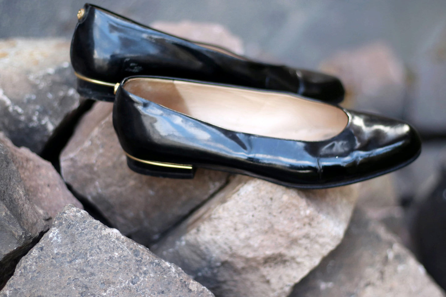 80s Franco Fortini Ballerinas| Vintage Black Flats |Minimalist feminine capsule wardrobe shoew