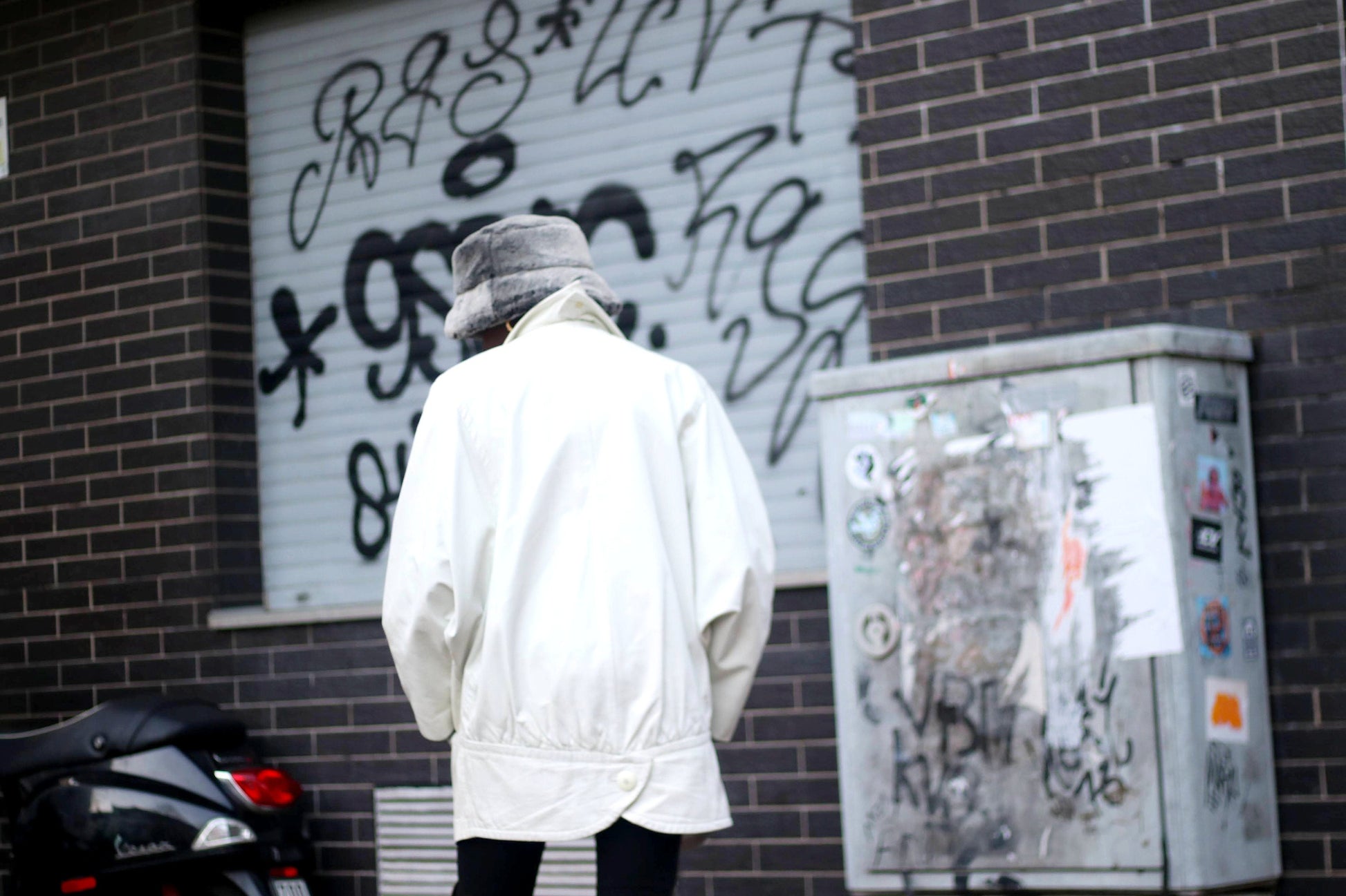 80s White Leather Jacket| Vintage Minimalist Women's Leather Blazer Coat| Oversized Street style Winter Coat