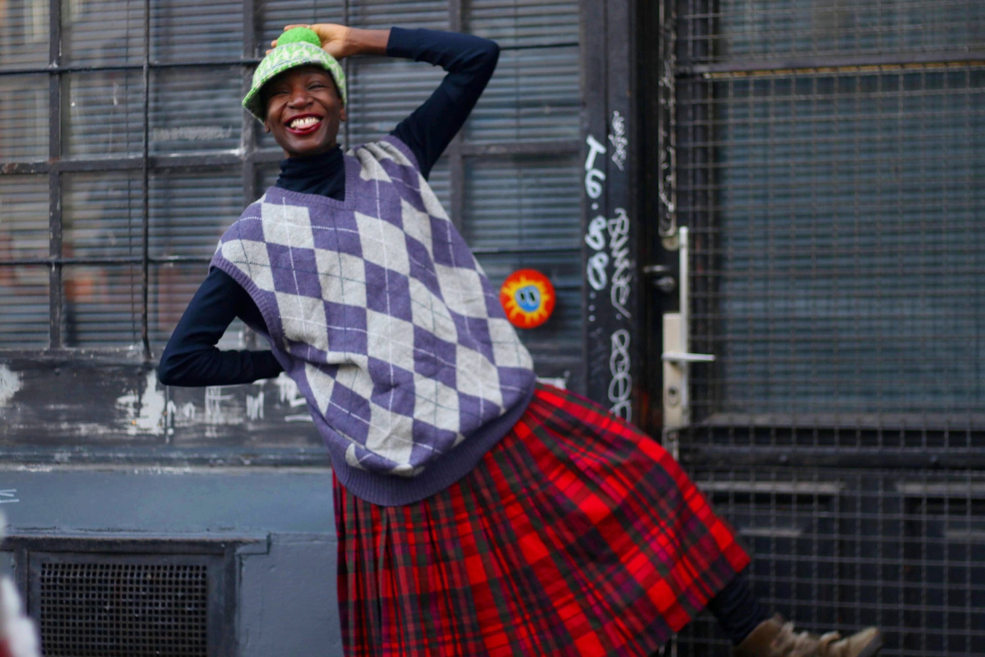 90s Argyle Print Vest| Vintage Wool Blend Unisex Vest| Preppy Chic Purple Vest