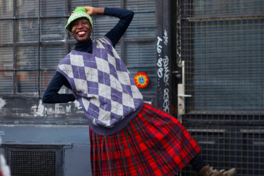 90s Argyle Print Vest| Vintage Wool Blend Unisex Vest| Preppy Chic Purple Vest