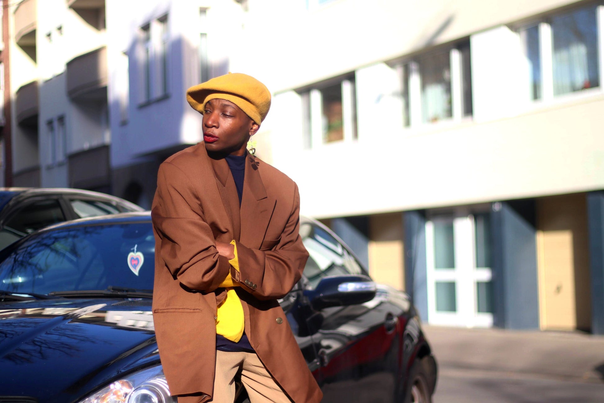 90s Wool blend Oversized blazer| Vintage Unisex blazer| Minimalist Chic Suit Jacket